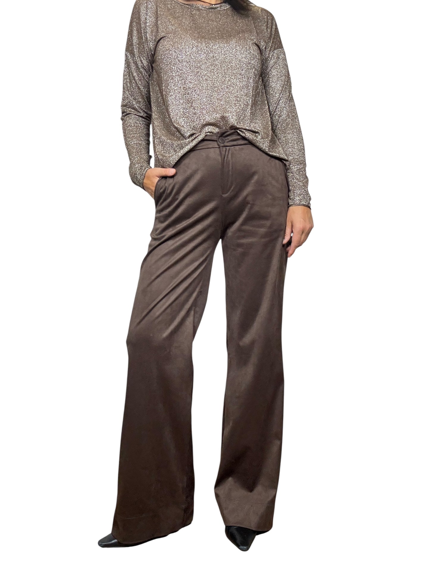PANTALONE A PALAZZO IN ECODAINETTO SUSY MIX