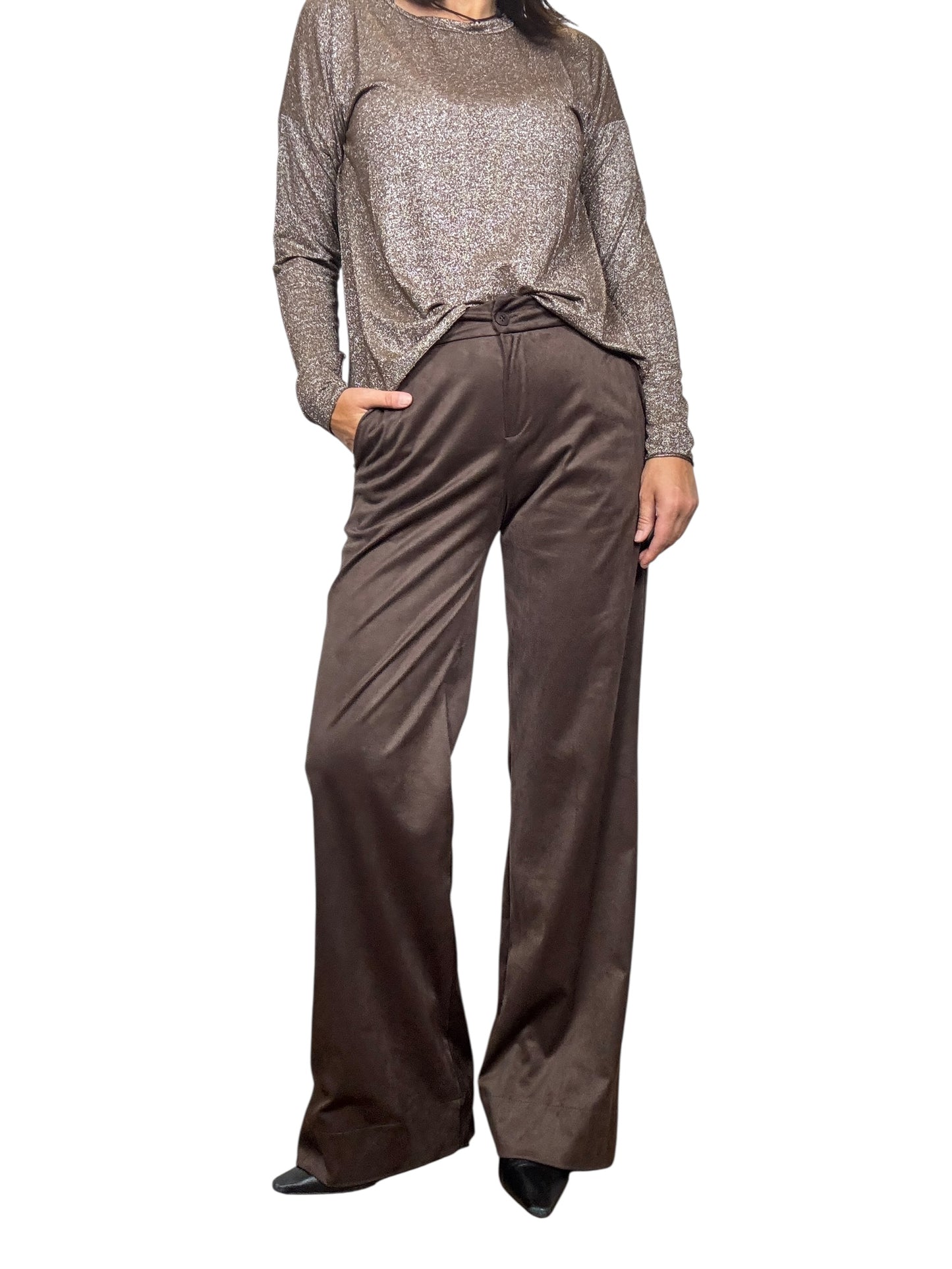 PANTALONE A PALAZZO IN ECODAINETTO SUSY MIX