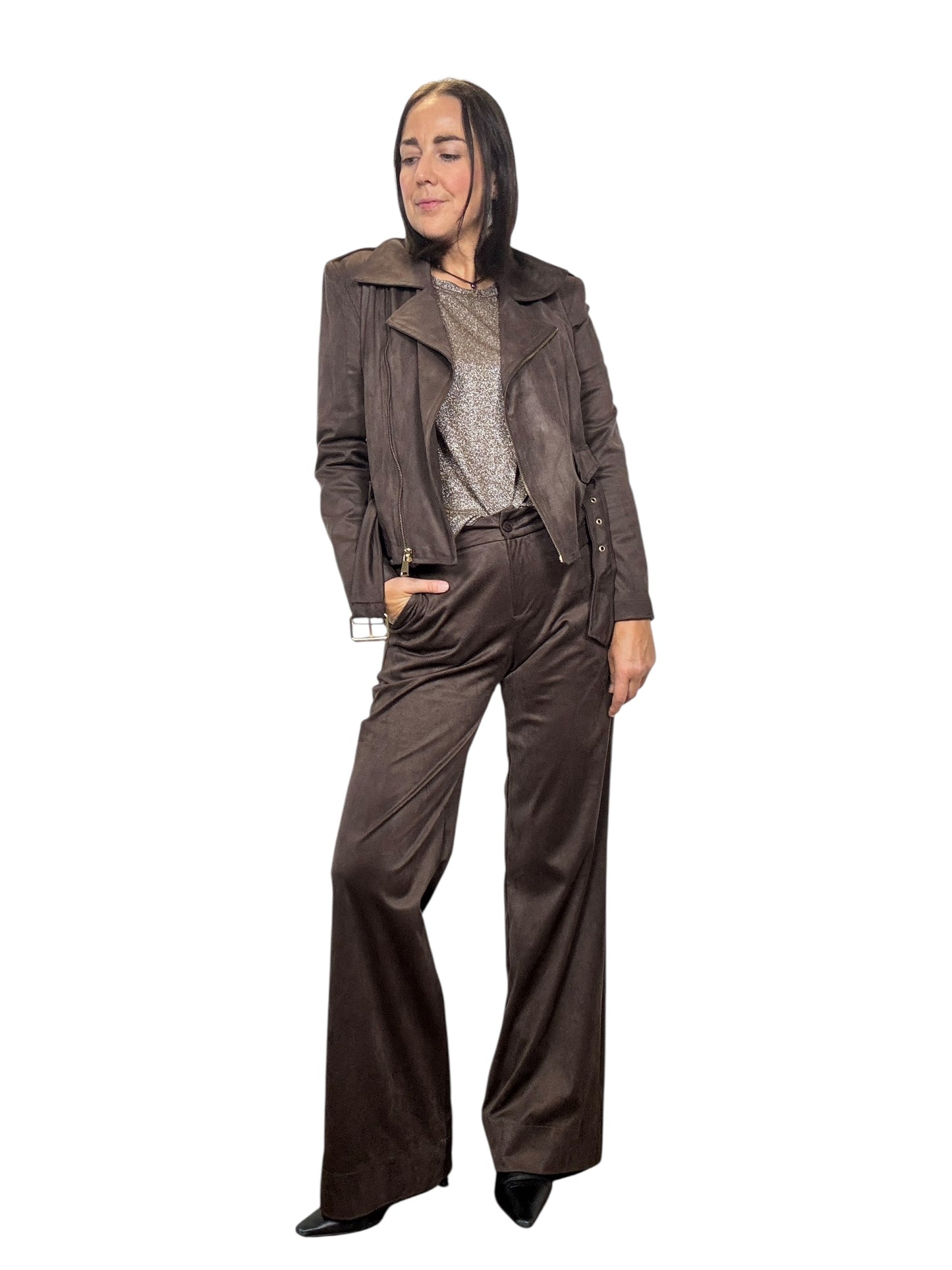 PANTALONE A PALAZZO IN ECODAINETTO SUSY MIX
