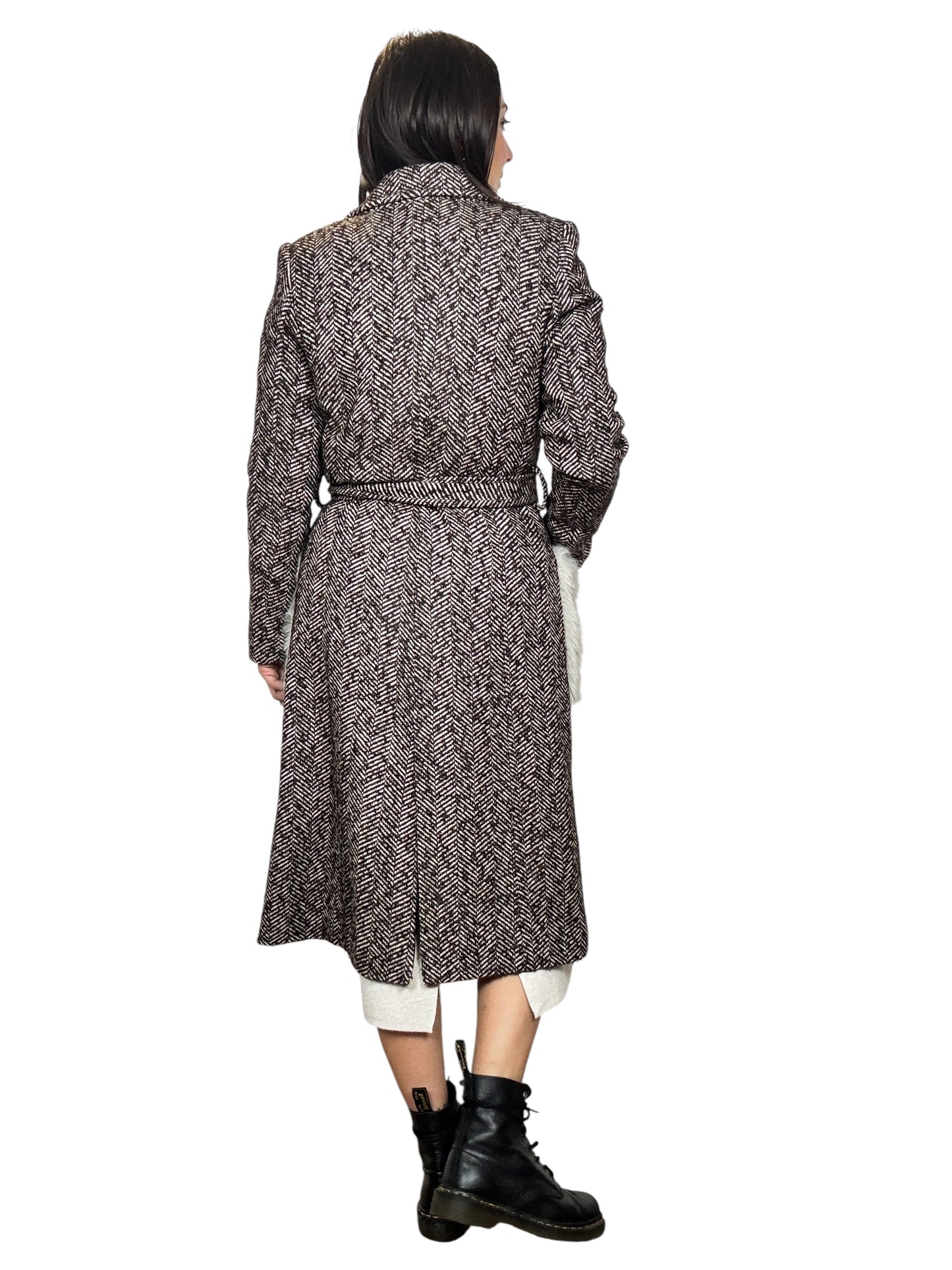 CAPPOTTO SPINATO CON TASCHE ON ECO-PELLICCIA SUSY MIX