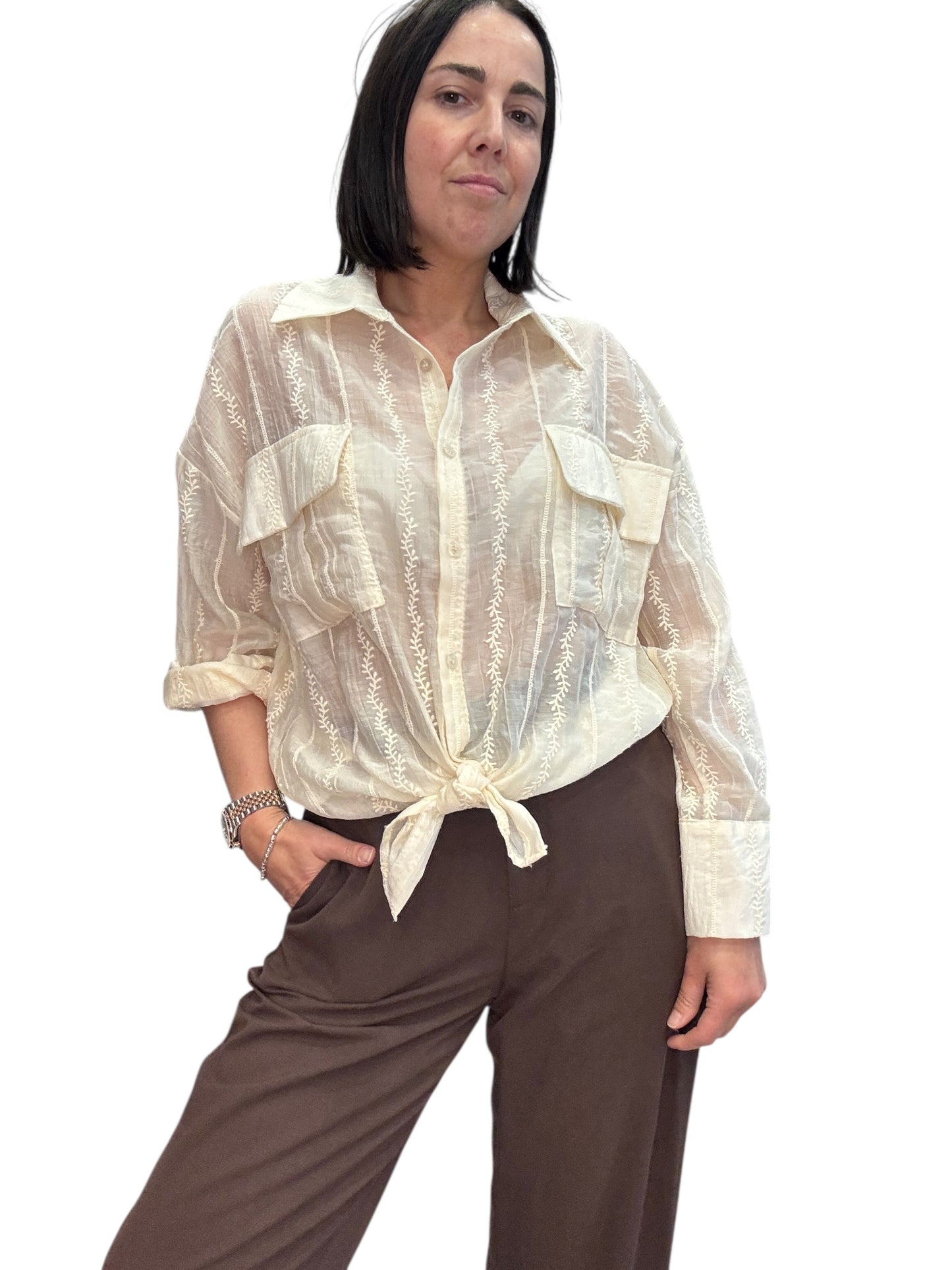 CAMICIA TASCHE + RICAMI SUSY MIX