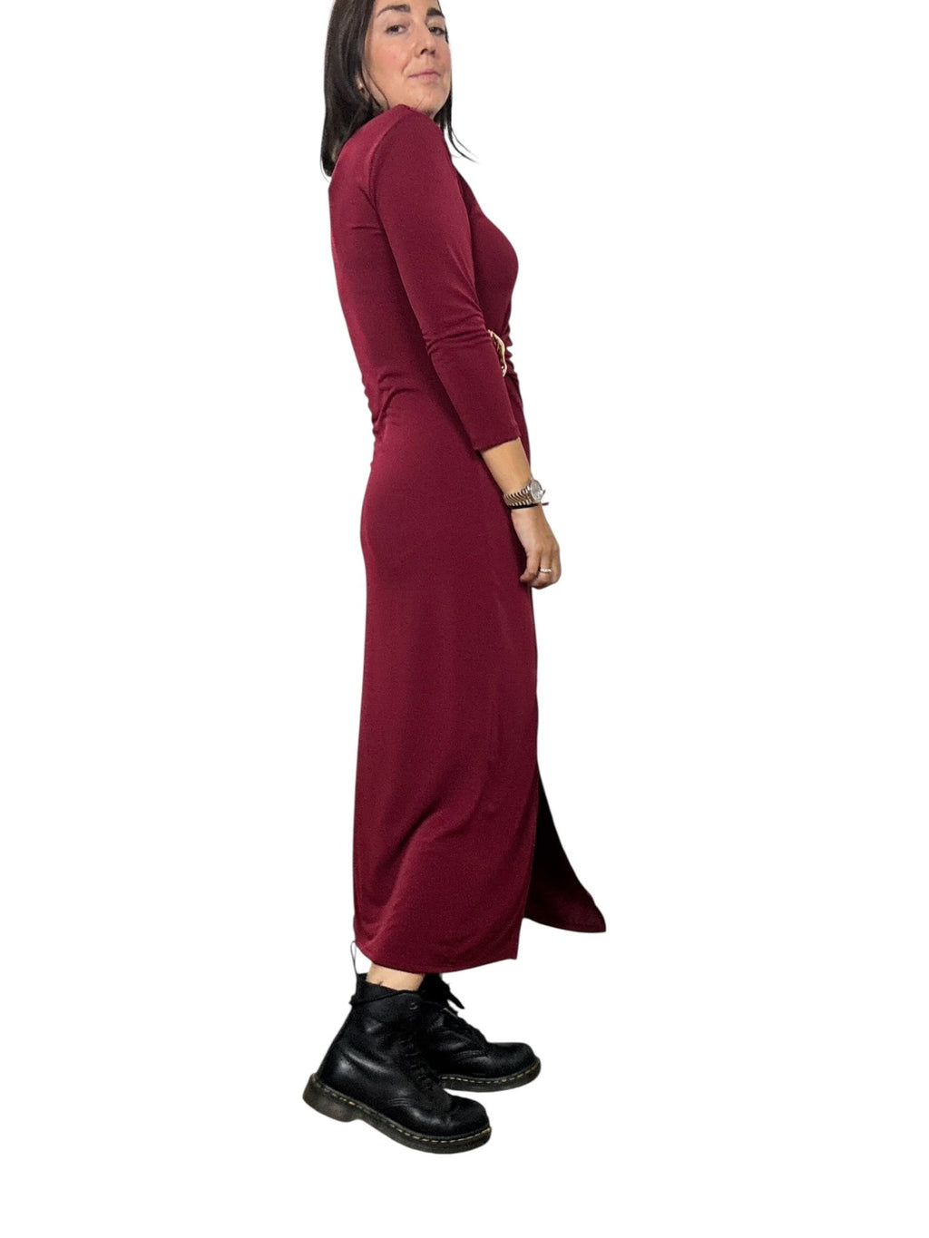 ABITO DRAPPEGGIATO CON DETTAGLIO SUSY MIX - XE BLU ABBIGLIAMENTO