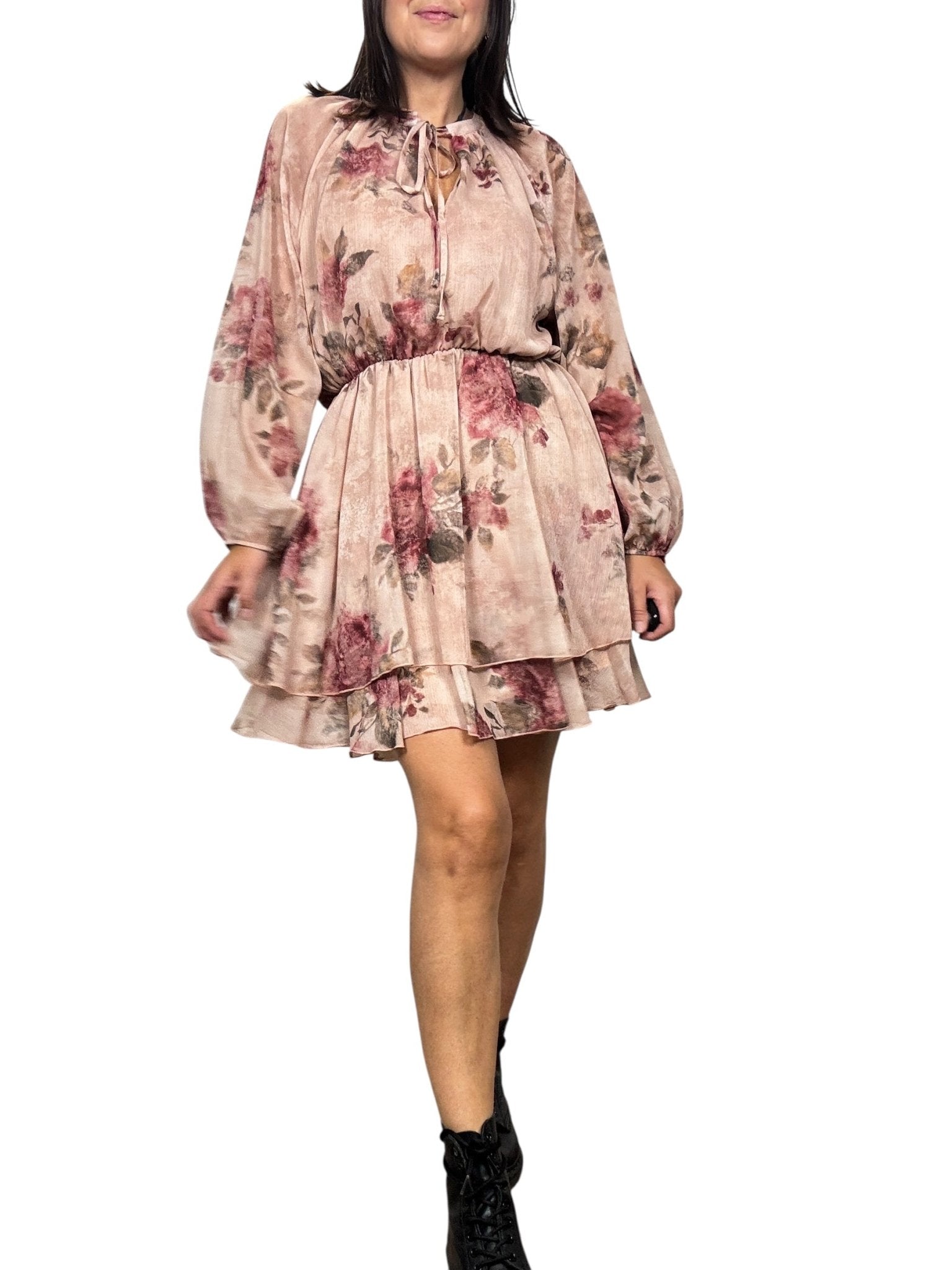 ABITO CORTO A FIORI SUSY MIX - XE BLU ABBIGLIAMENTO