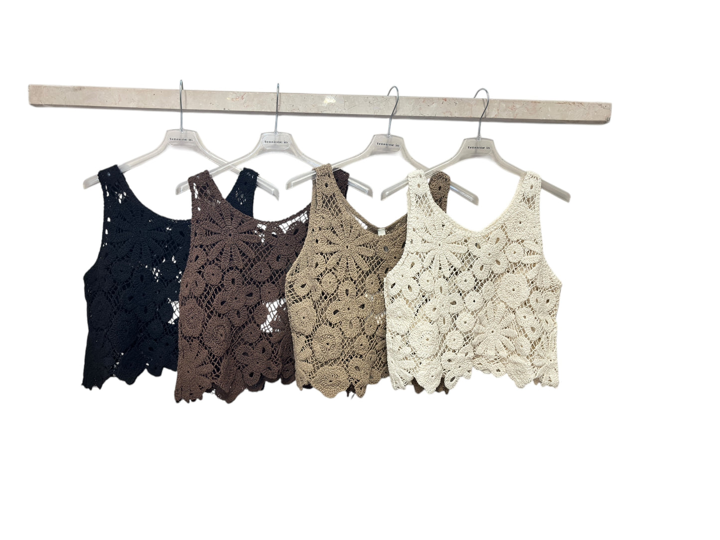 TOP CROPPED CROCHET TENSIONE IN