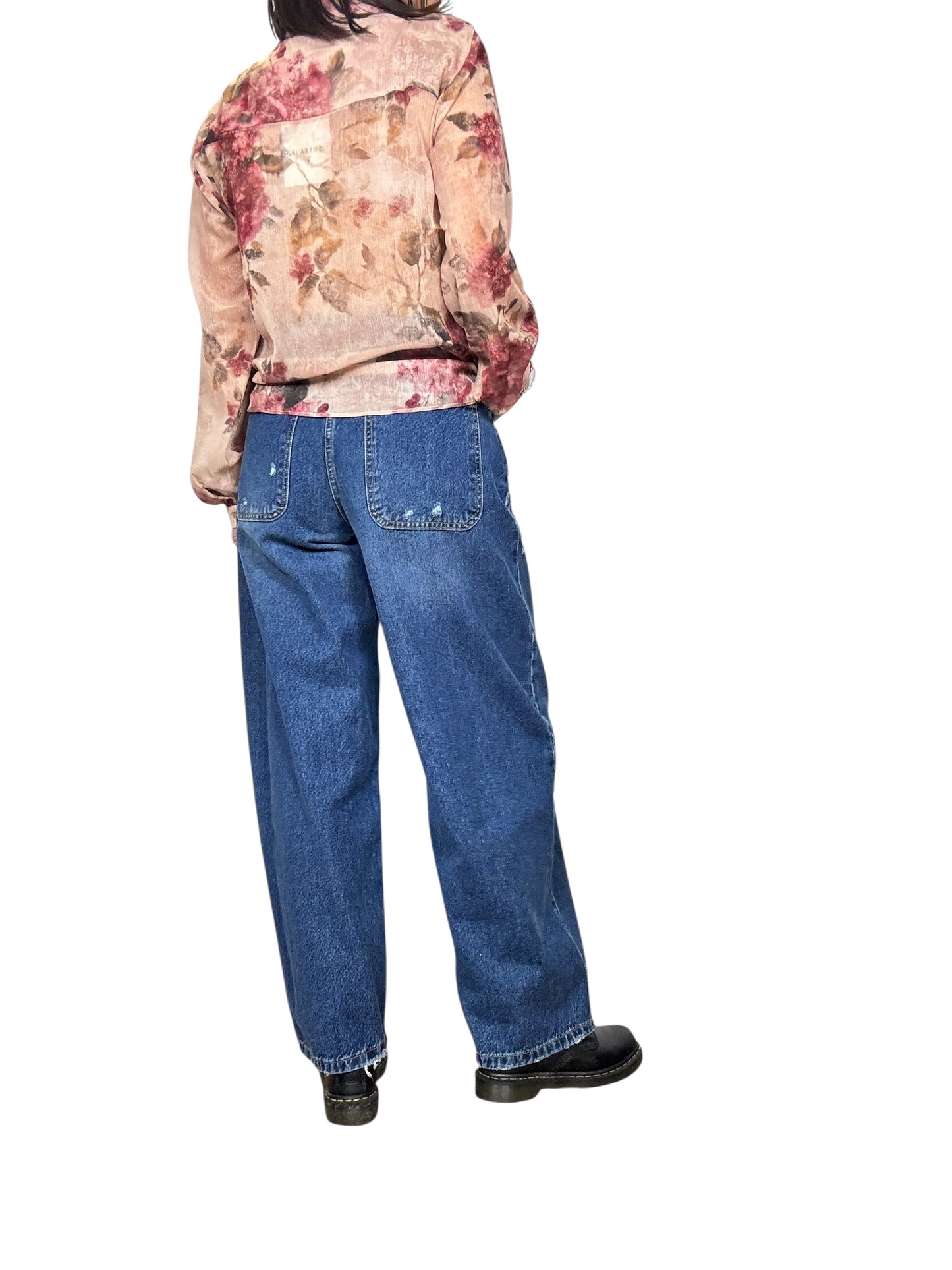 JEANS A PALAZZO CON ROTTURE SUSY MIX