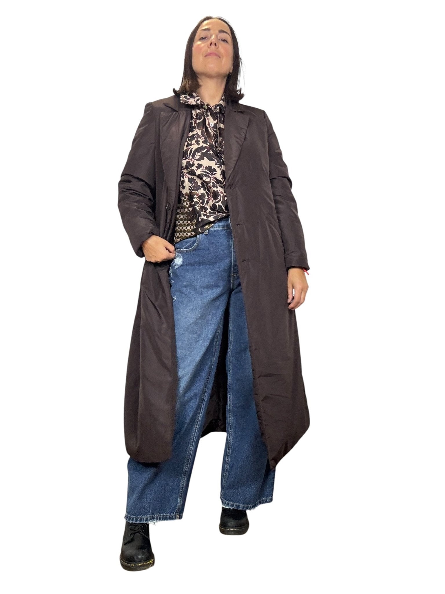 SPOLVERINO LUNGO IN TELA VELA SUSY MIX - XE BLU ABBIGLIAMENTO