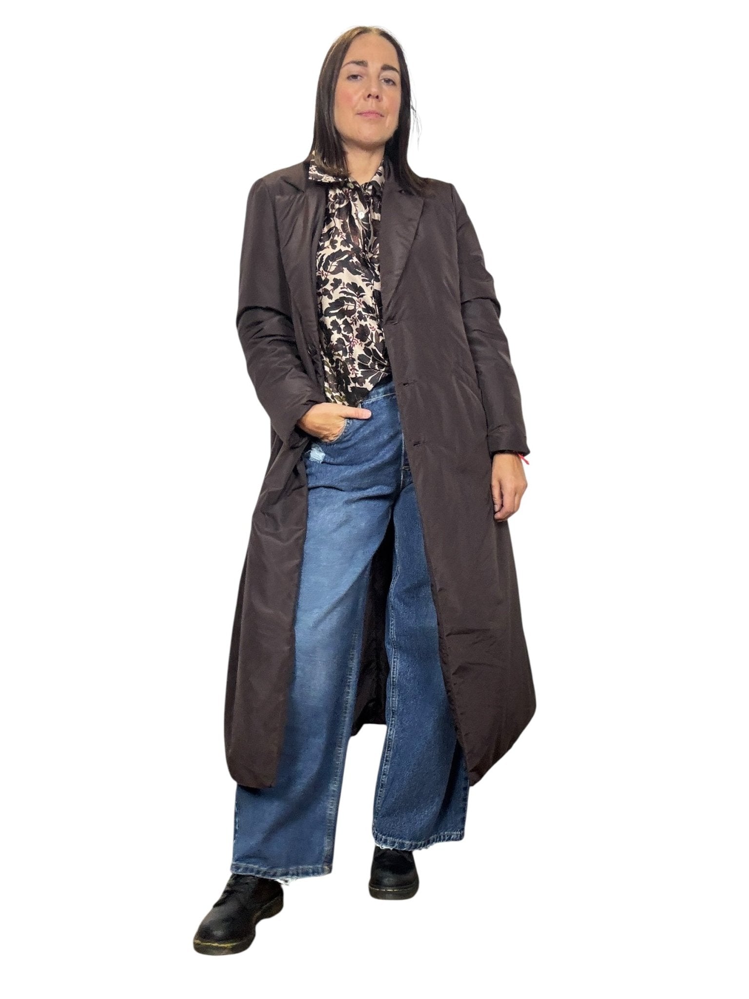 SPOLVERINO LUNGO IN TELA VELA SUSY MIX - XE BLU ABBIGLIAMENTO