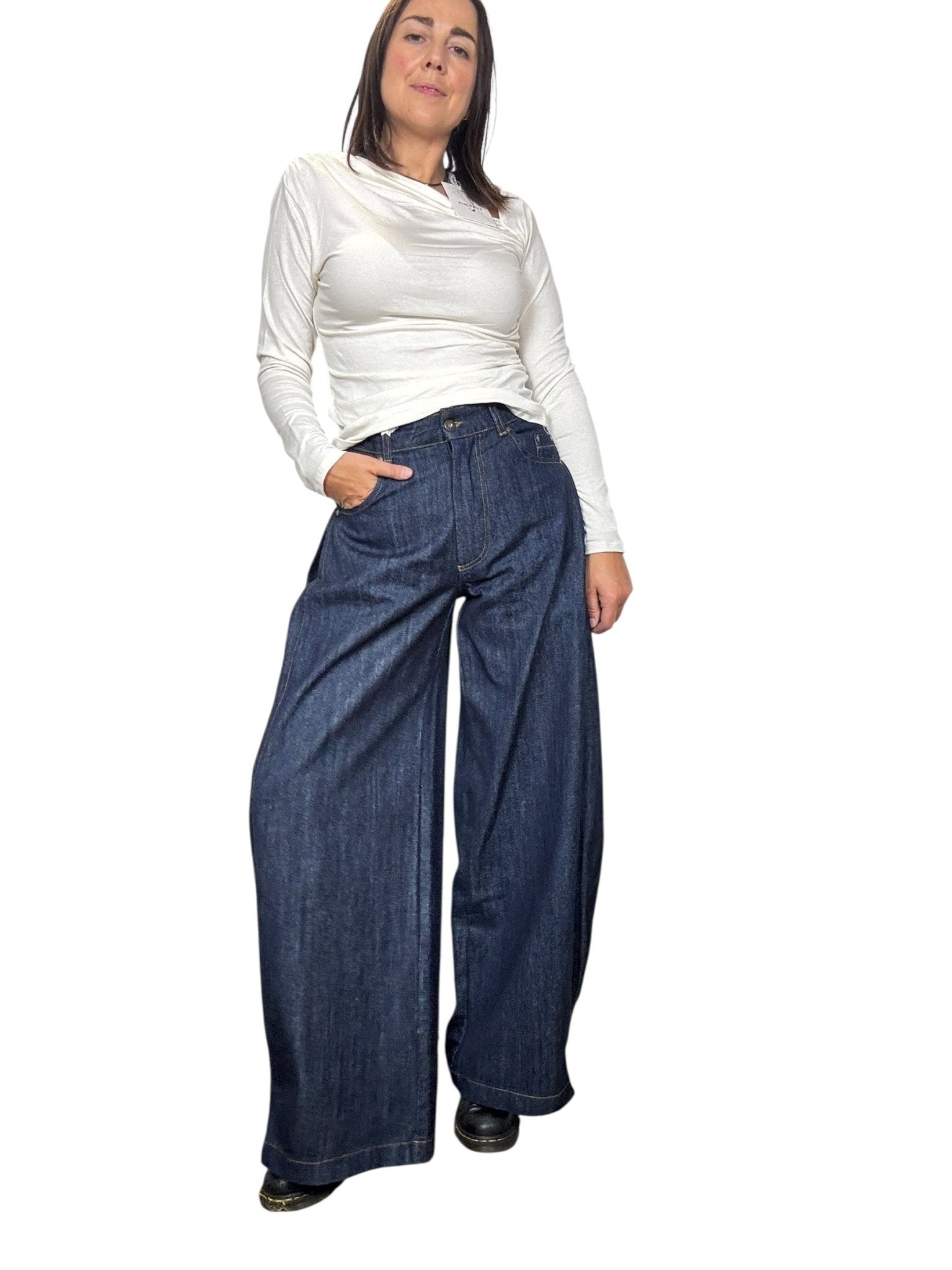 JEANS A PALAZZO LARGHISSIMO SUSY MIX - XE BLU ABBIGLIAMENTO