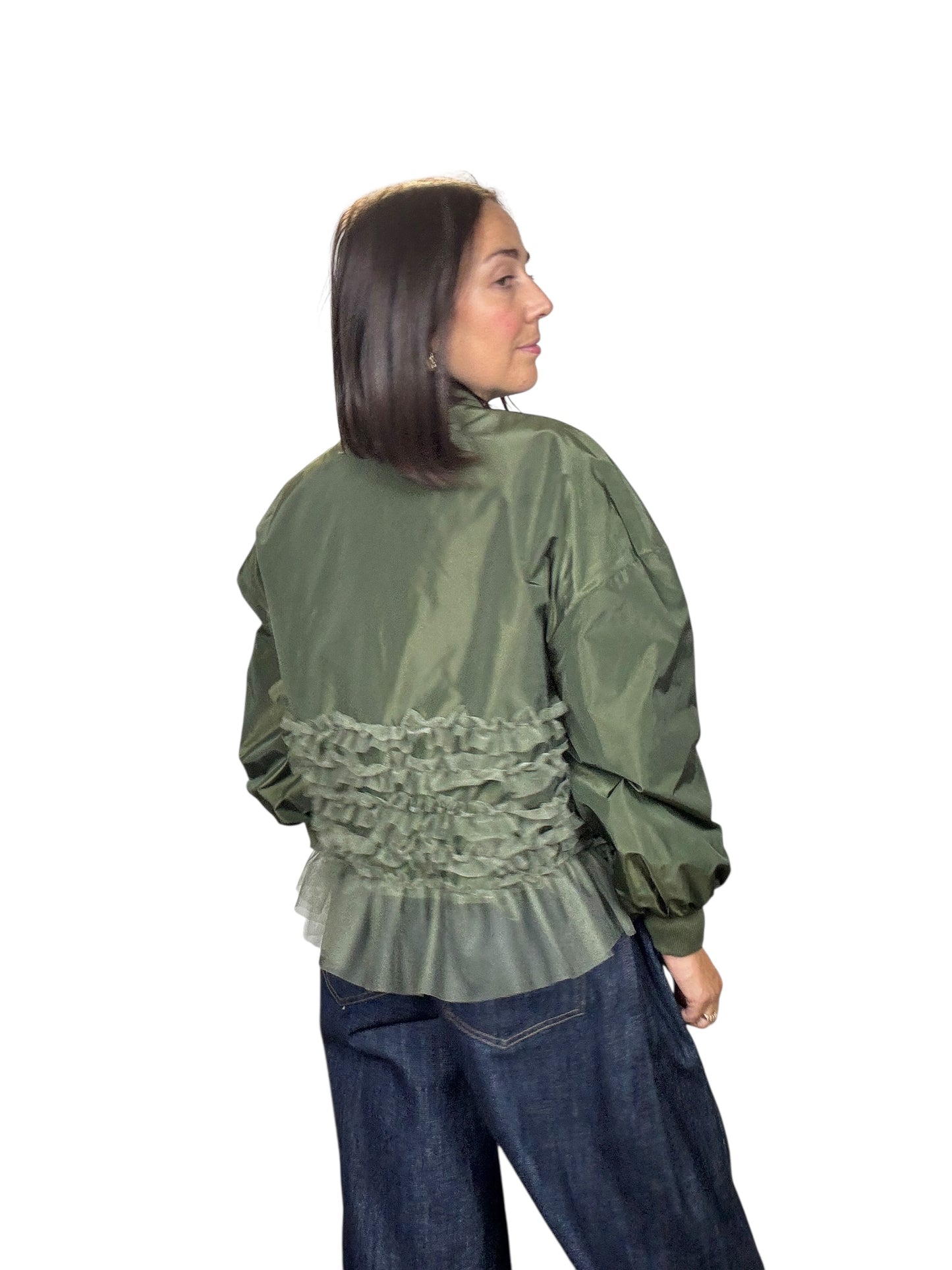BOMBER VINTAGE IN TELA VELA CON TULLE SUSY MIX
