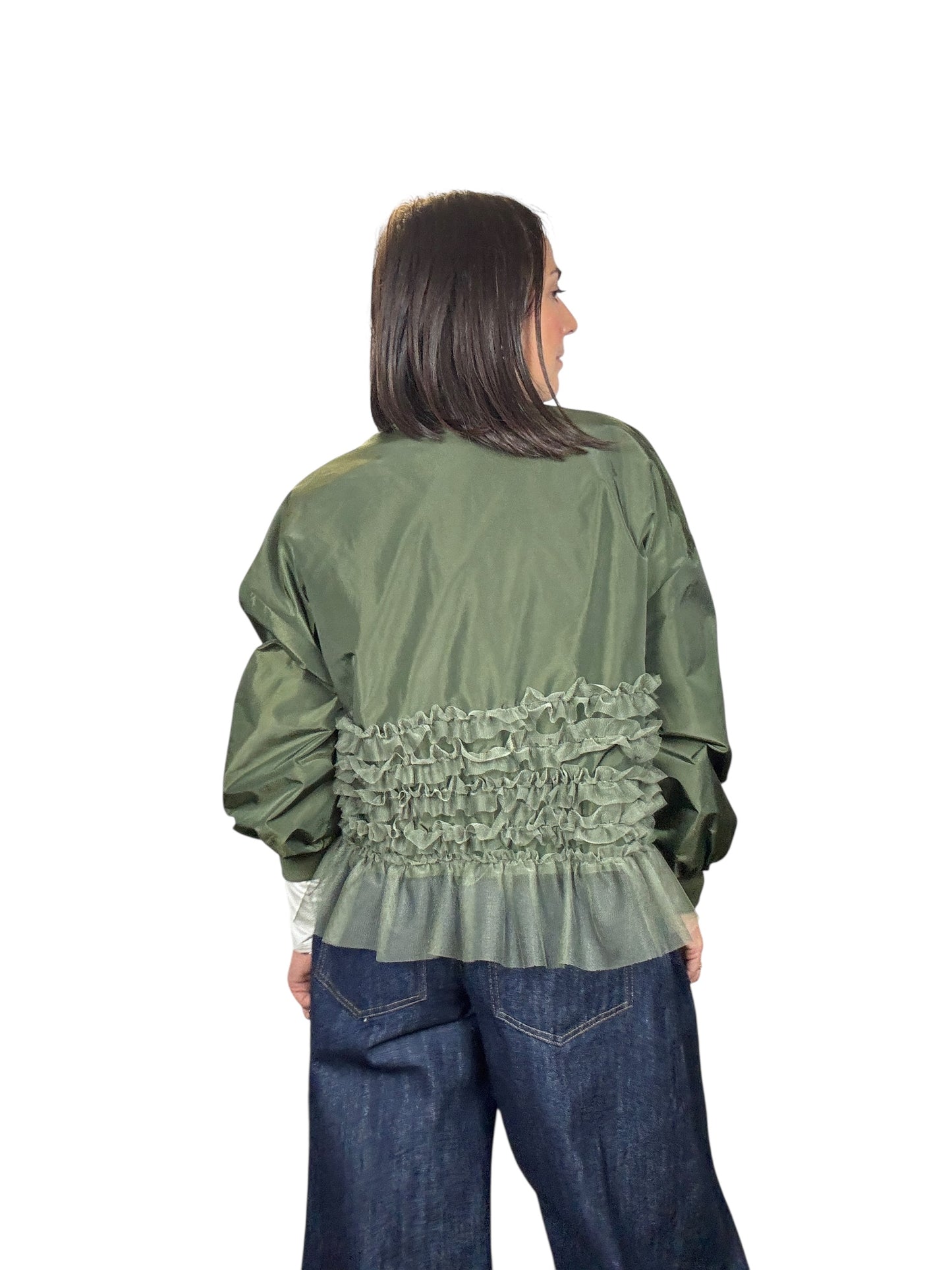 BOMBER VINTAGE IN TELA VELA CON TULLE SUSY MIX