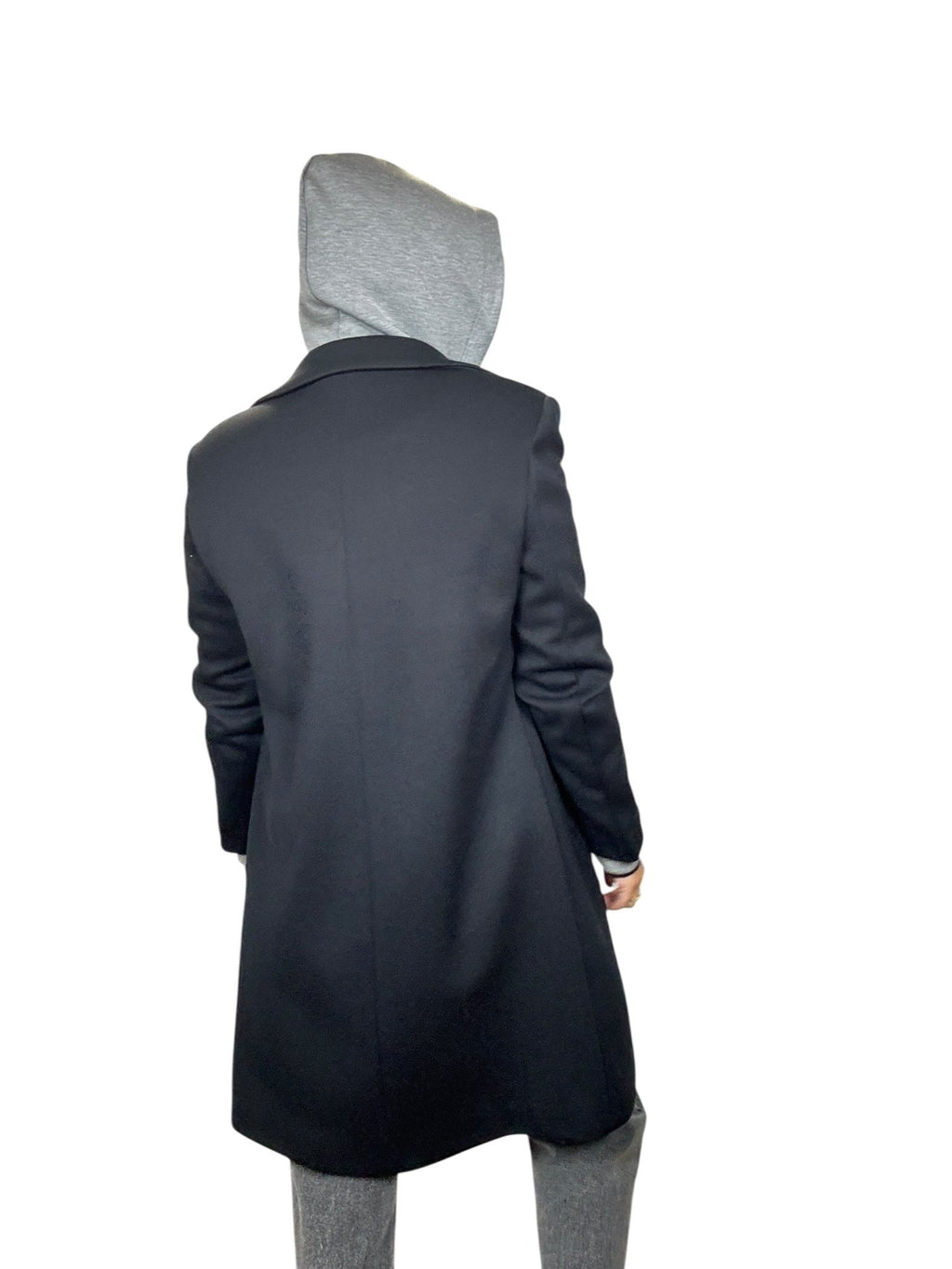 CAPPOTTINO CON CAPPUCCIO STACCABILE SUSY MIX - XE BLU ABBIGLIAMENTO