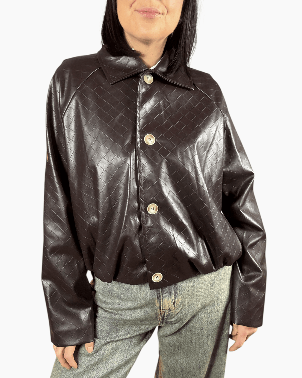 BOMBER INTRECCIATO SUSY MIX - XE BLU ABBIGLIAMENTO