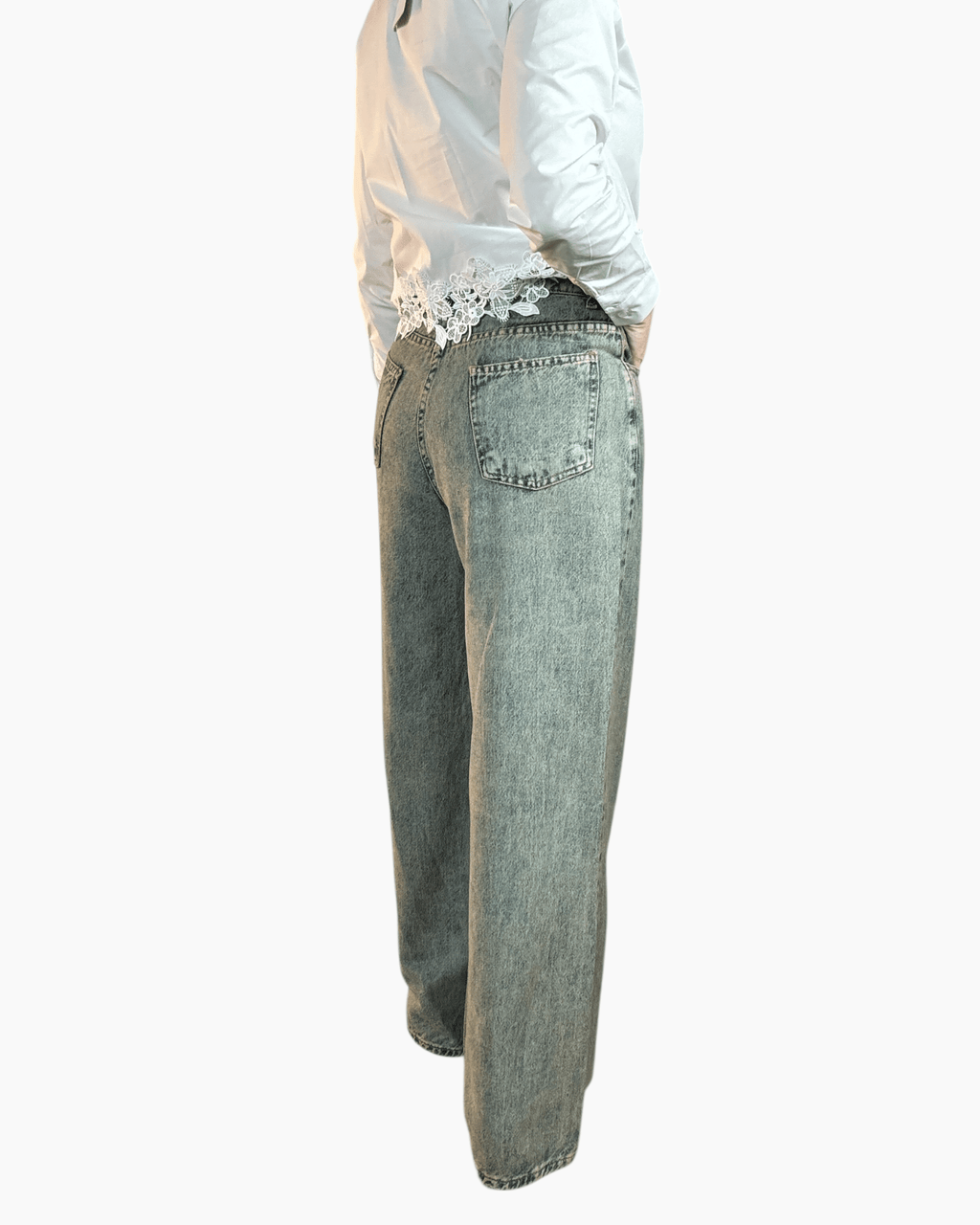 JEANS A PALAZZO SABBIATO SUSY MIX - XE BLU ABBIGLIAMENTO