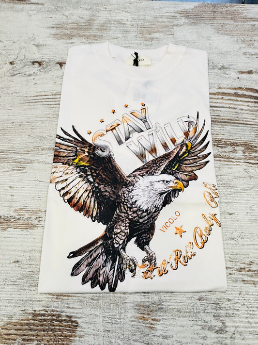 T-SHIRT STAY WILD AQUILA VICOLO