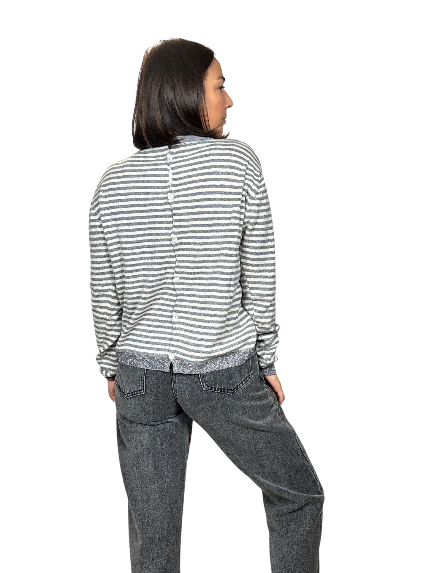 MAGLIA A RIGHE CON BOTTONI SCHIENA SUSY MIX