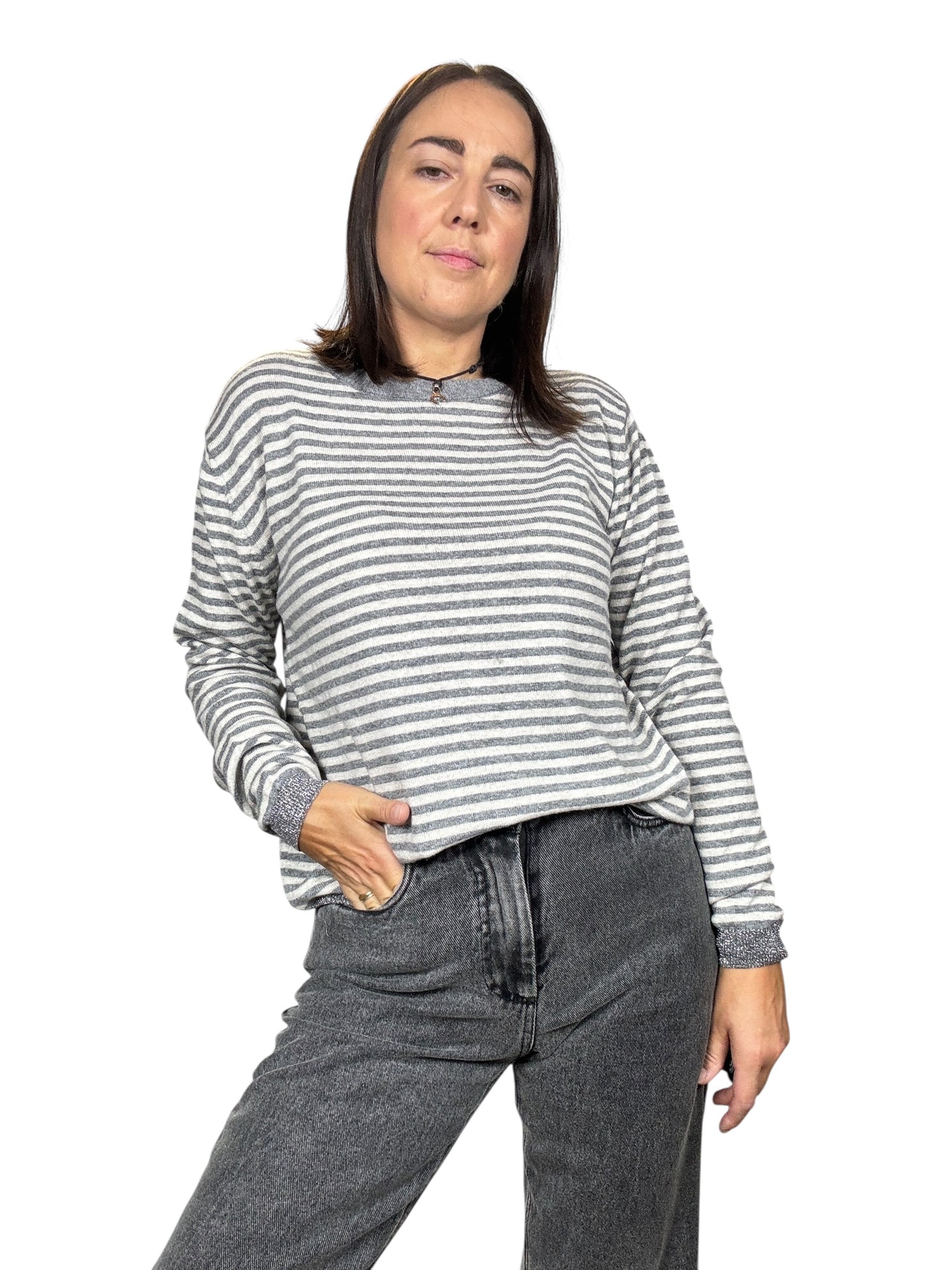 MAGLIA A RIGHE CON BOTTONI SCHIENA SUSY MIX