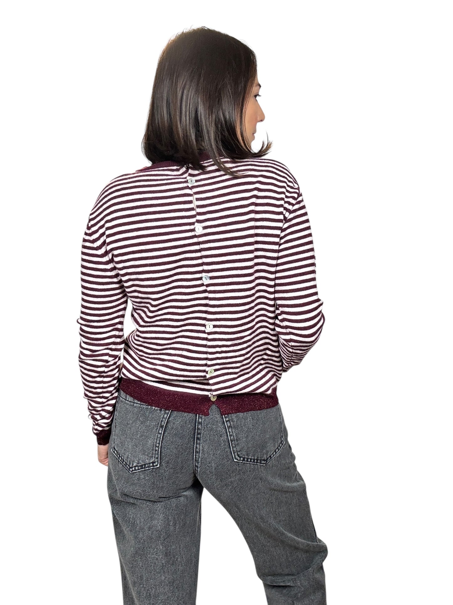 MAGLIA A RIGHE CON BOTTONI SCHIENA SUSY MIX