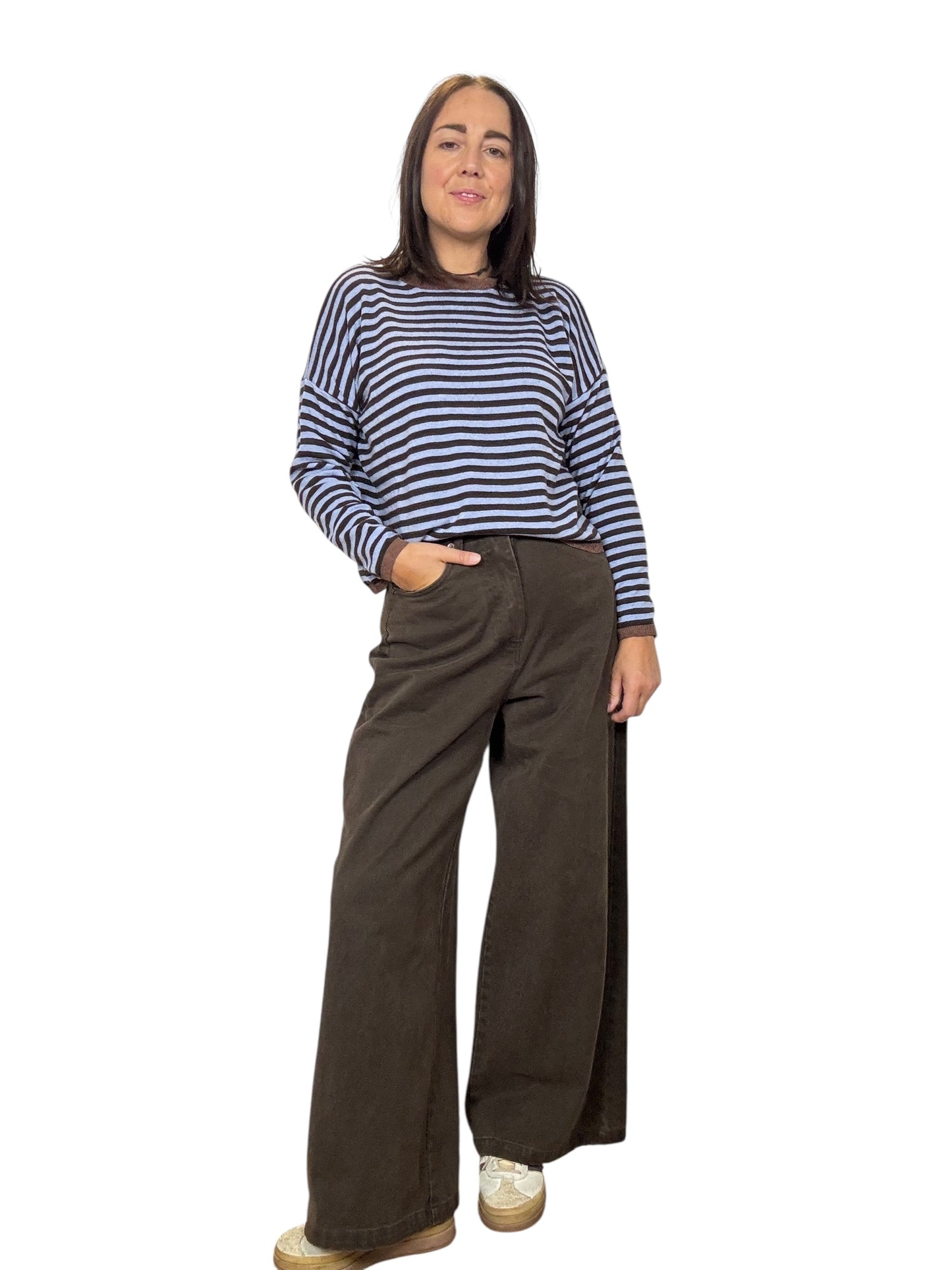 MAGLIA A RIGHE CON PROFILO IN LUREX