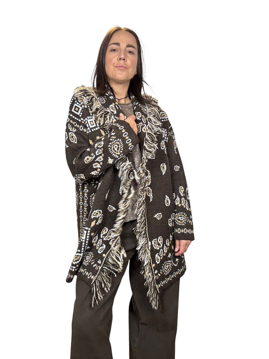CARDIGAN ALANUI LUNGO CON CINTURA VICOLO