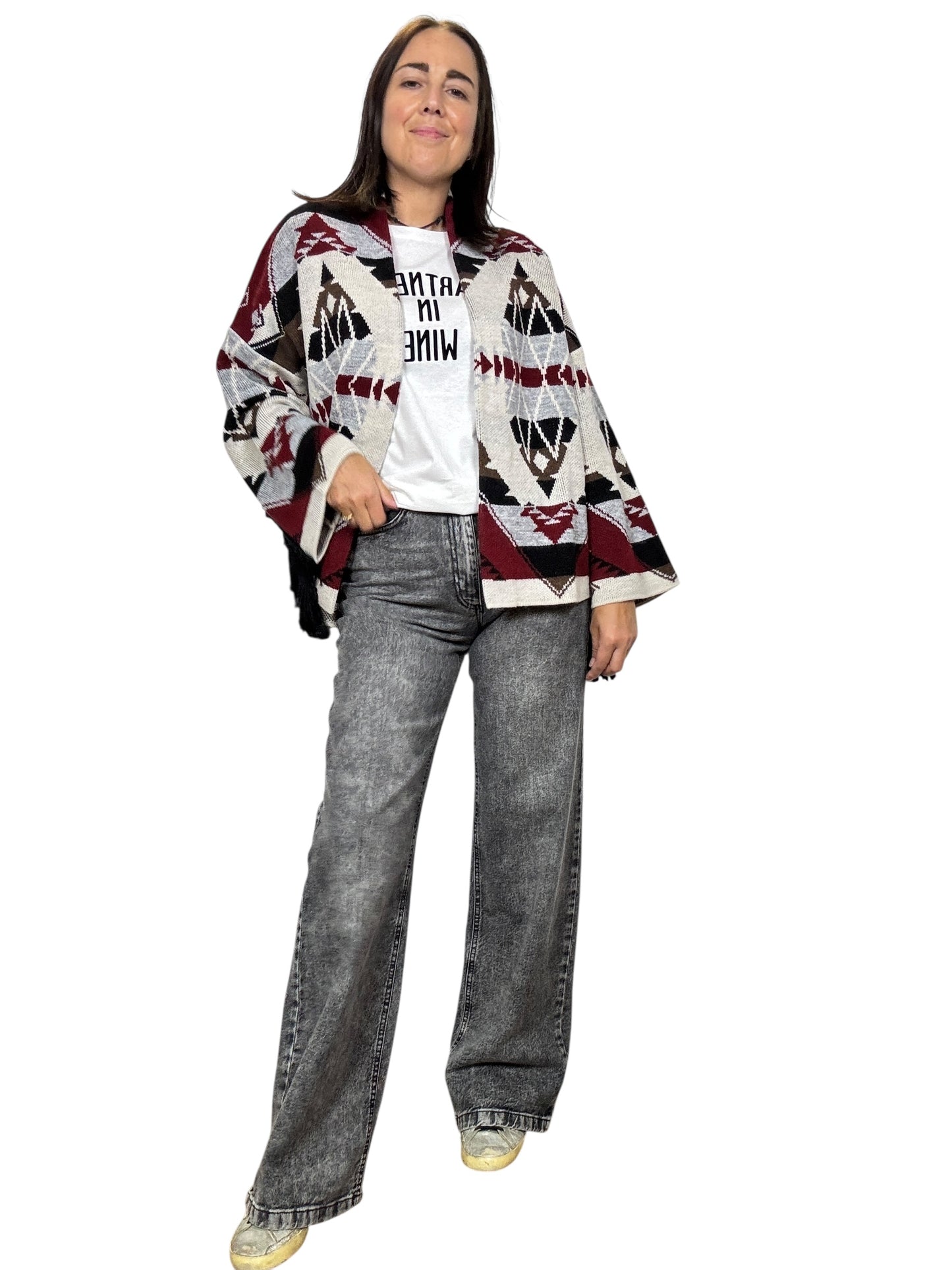 CARDIGAN ALANUI CON FRANGE VICOLO