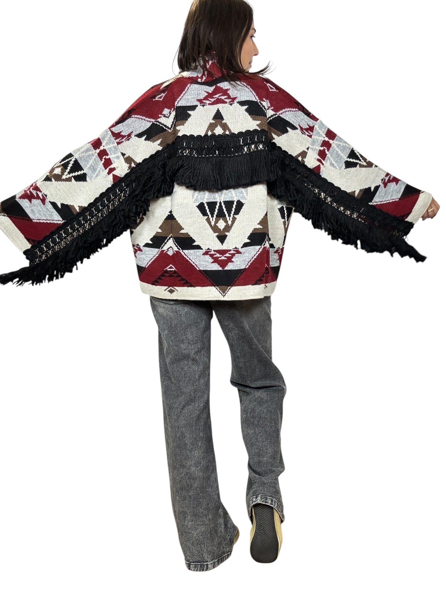 CARDIGAN ALANUI CON FRANGE VICOLO