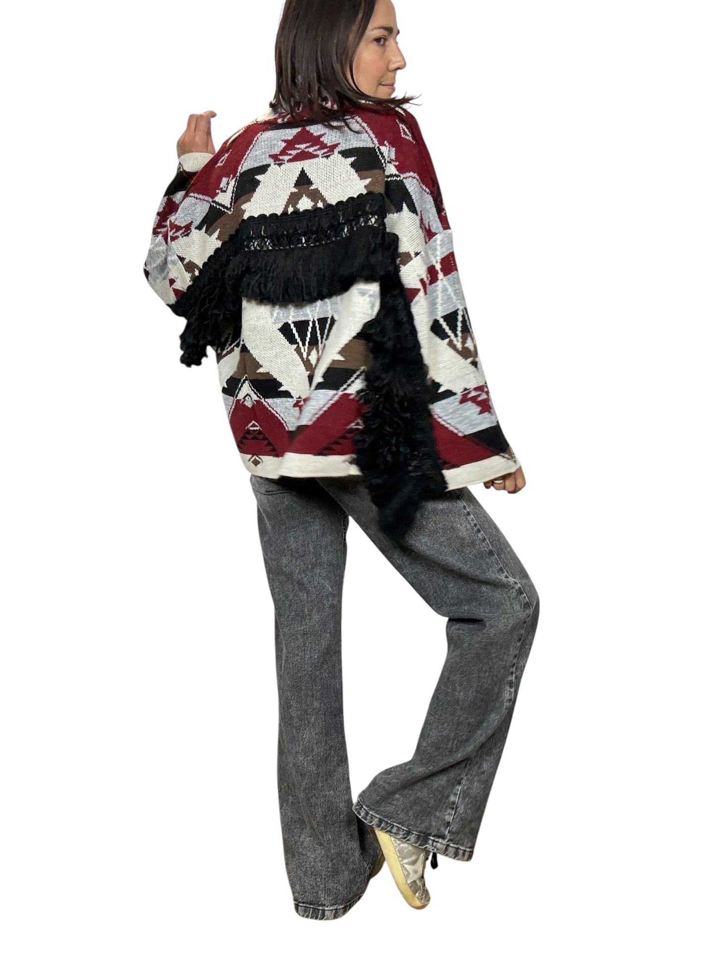 CARDIGAN ALANUI CON FRANGE VICOLO