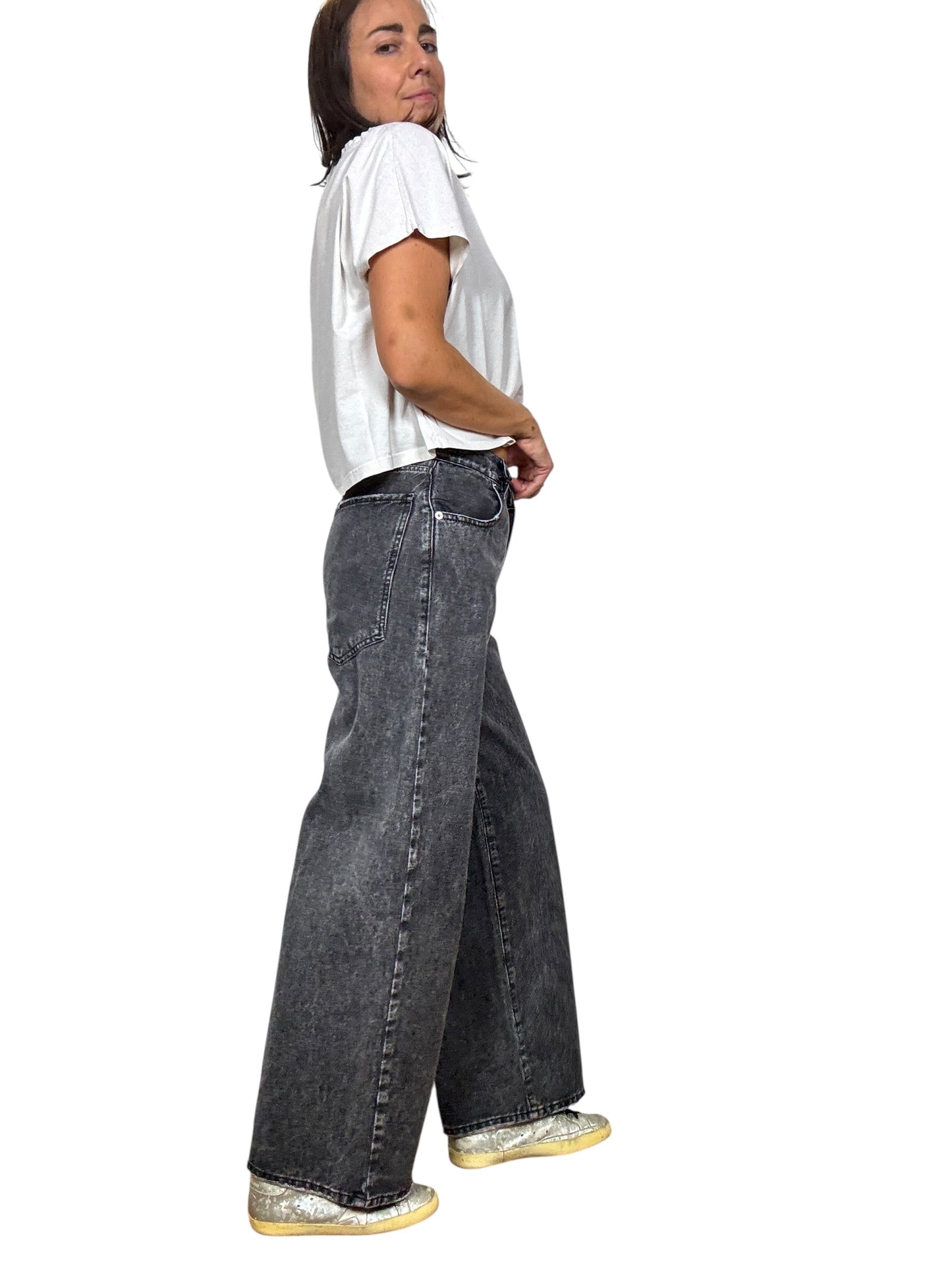 JEANS A PALAZZO GRIGIO HAVEONE