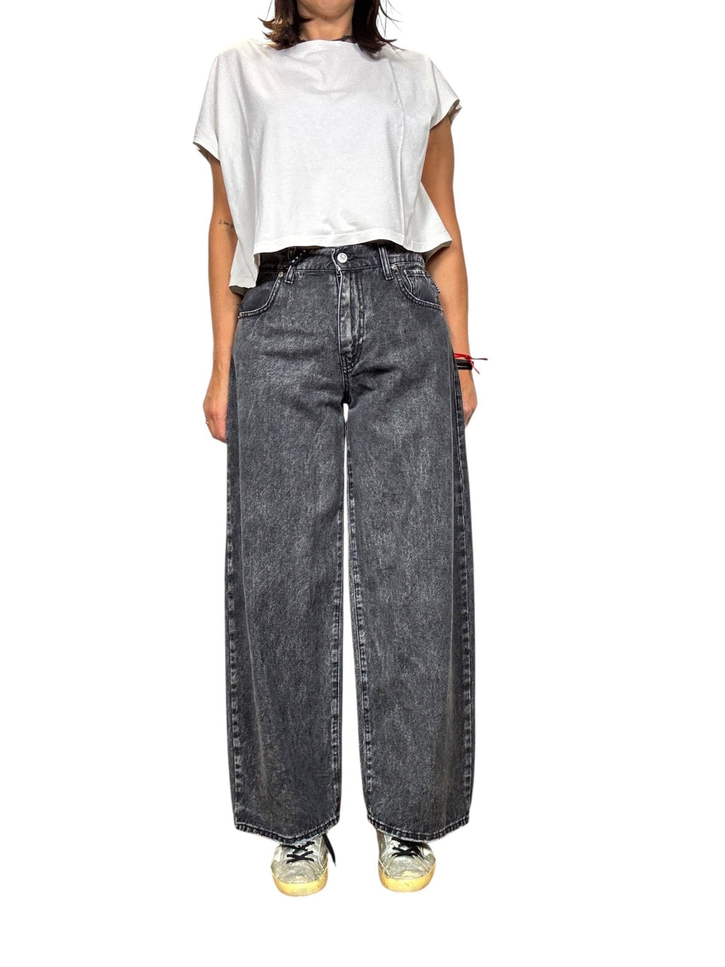 JEANS A PALAZZO GRIGIO HAVEONE - XE BLU ABBIGLIAMENTO