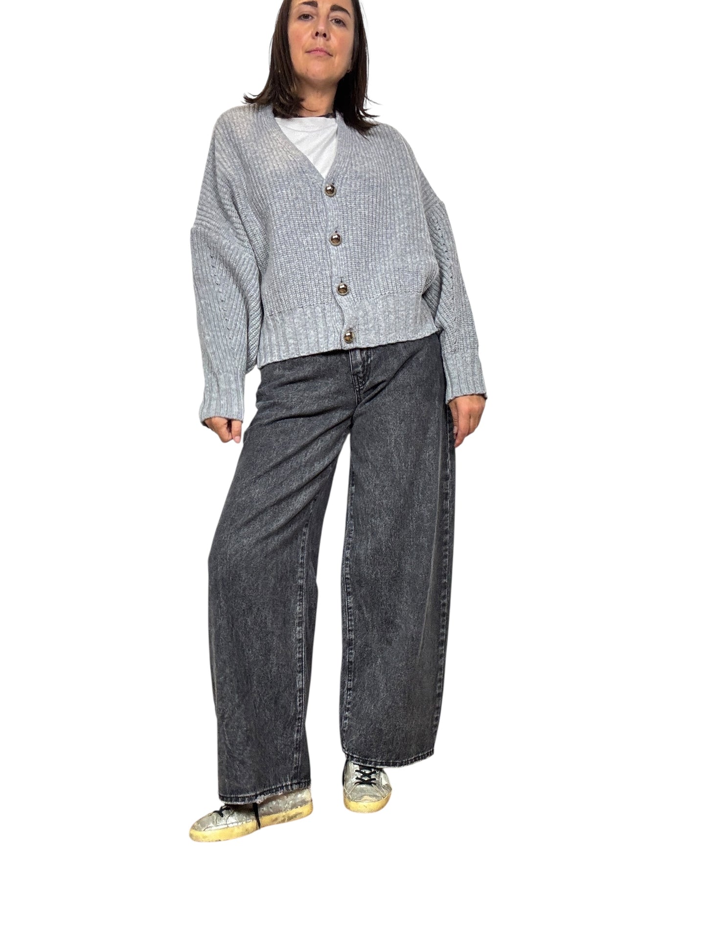 JEANS A PALAZZO GRIGIO HAVEONE