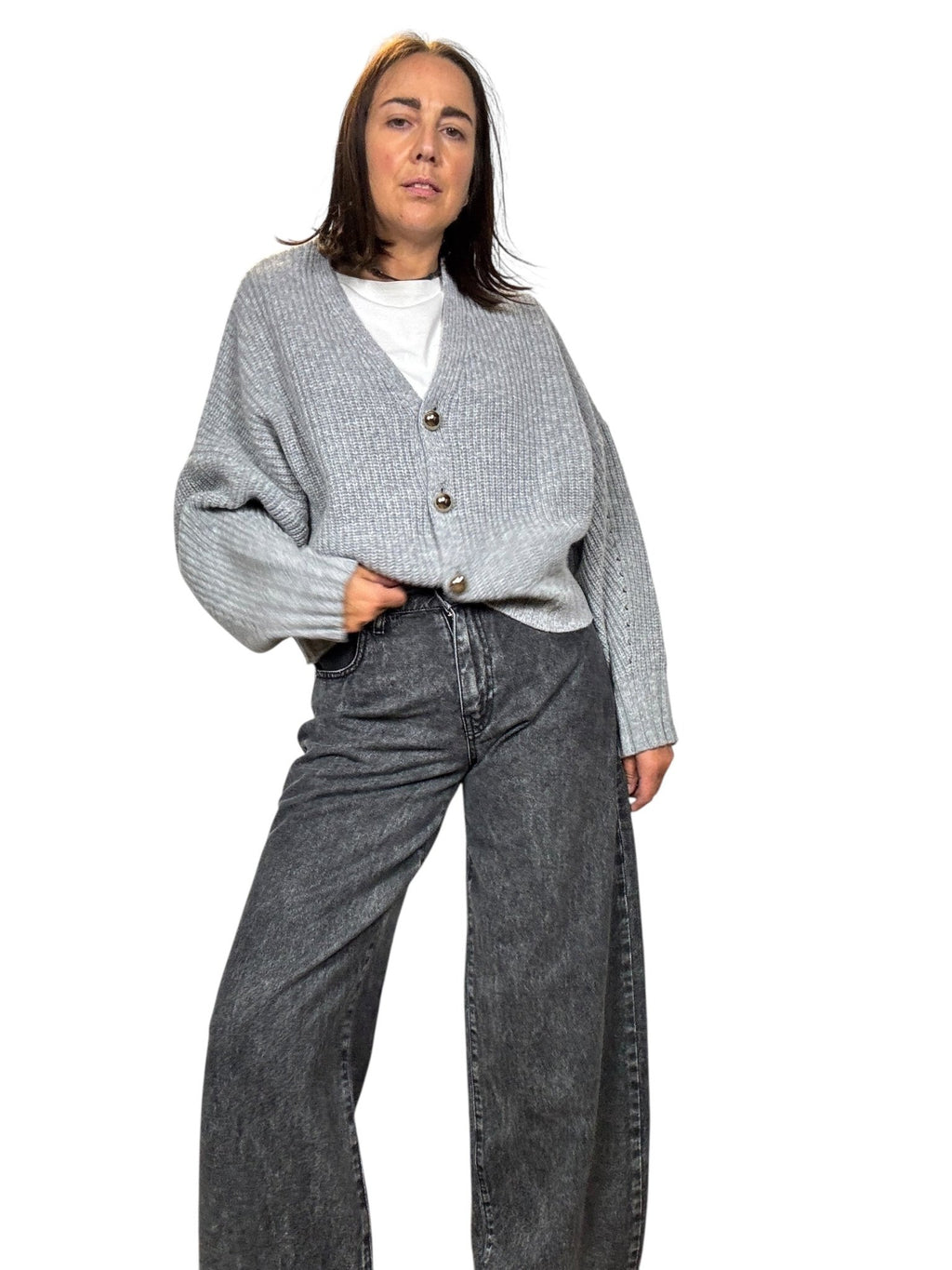 CARDIGAN MANICA A KIMONO VICOLO - XE BLU ABBIGLIAMENTO