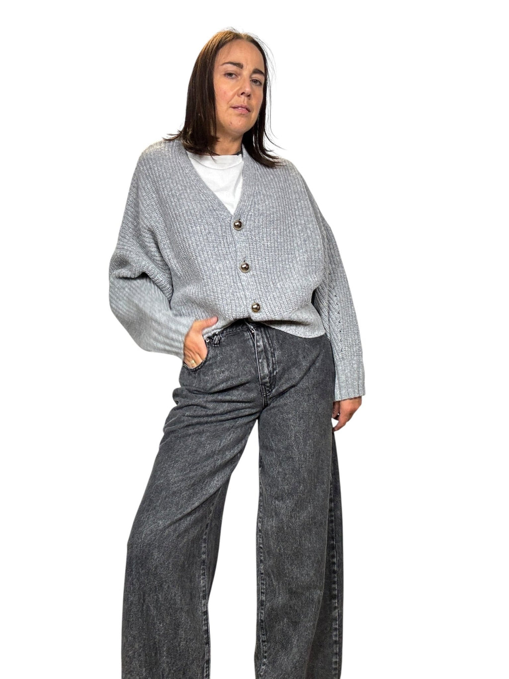 CARDIGAN MANICA A KIMONO VICOLO - XE BLU ABBIGLIAMENTO