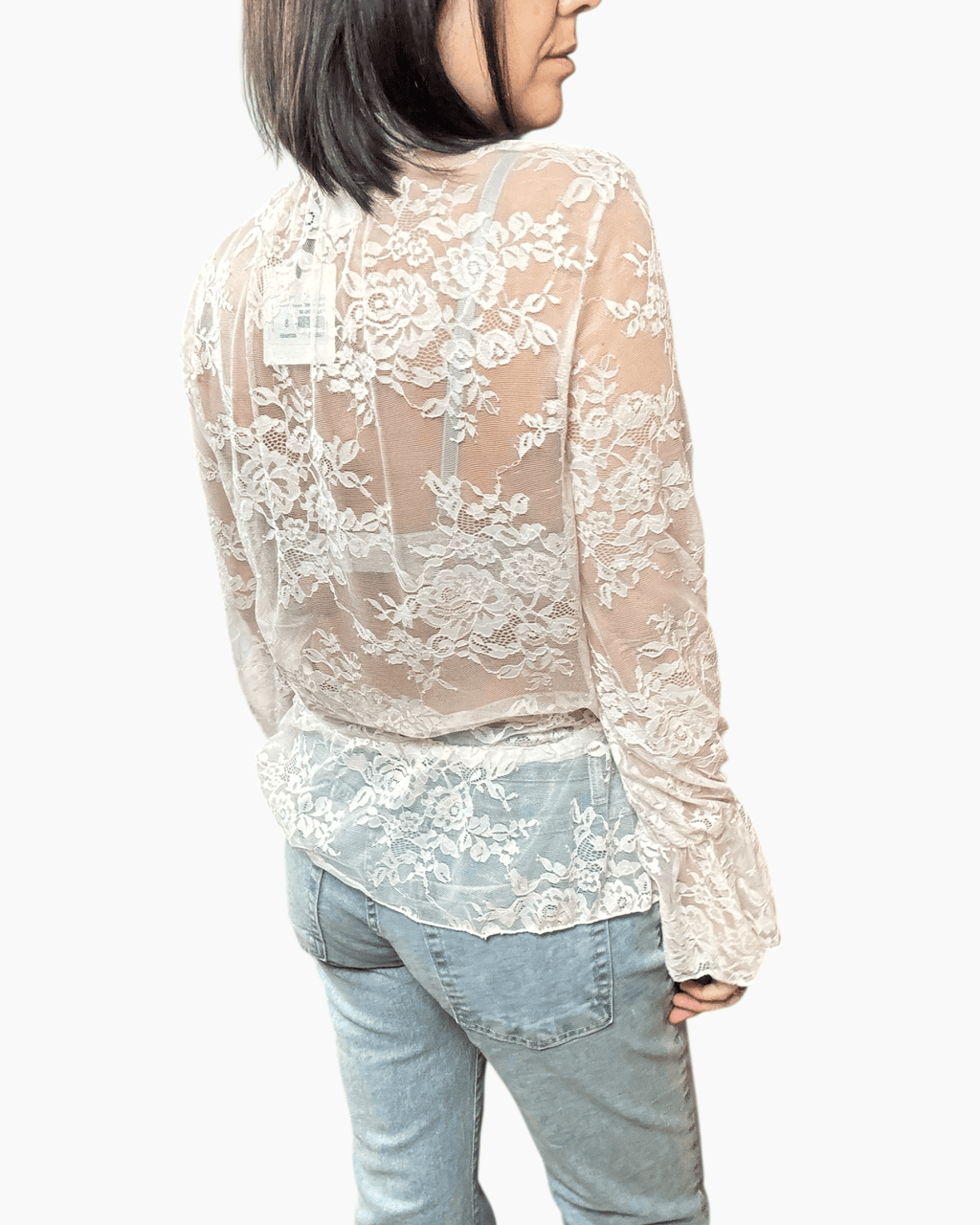 CAMICIA IN PIZZO VELATO VICOLO - XE BLU ABBIGLIAMENTO