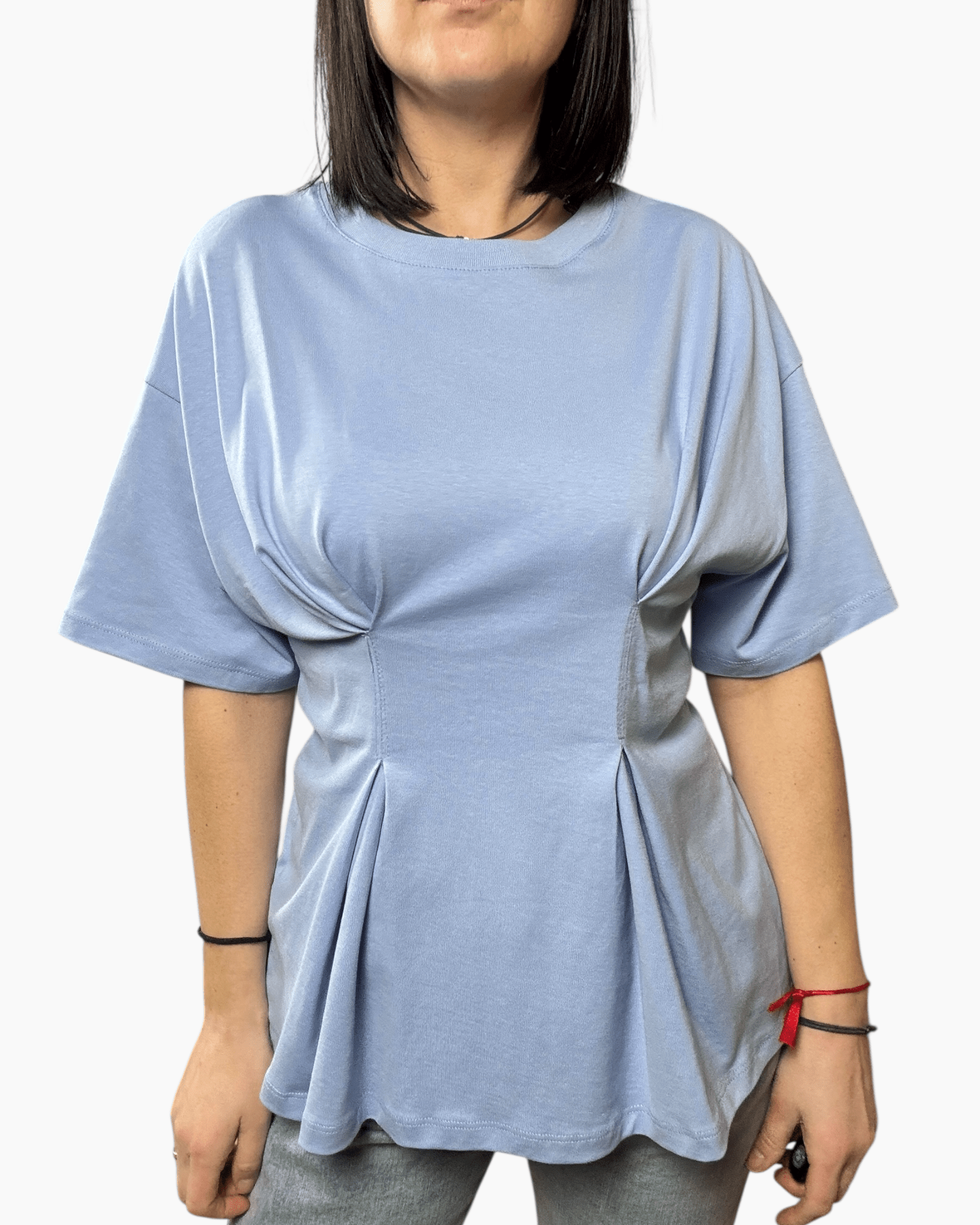 MAGLIETTA CON PINCES VICOLO - XE BLU ABBIGLIAMENTO