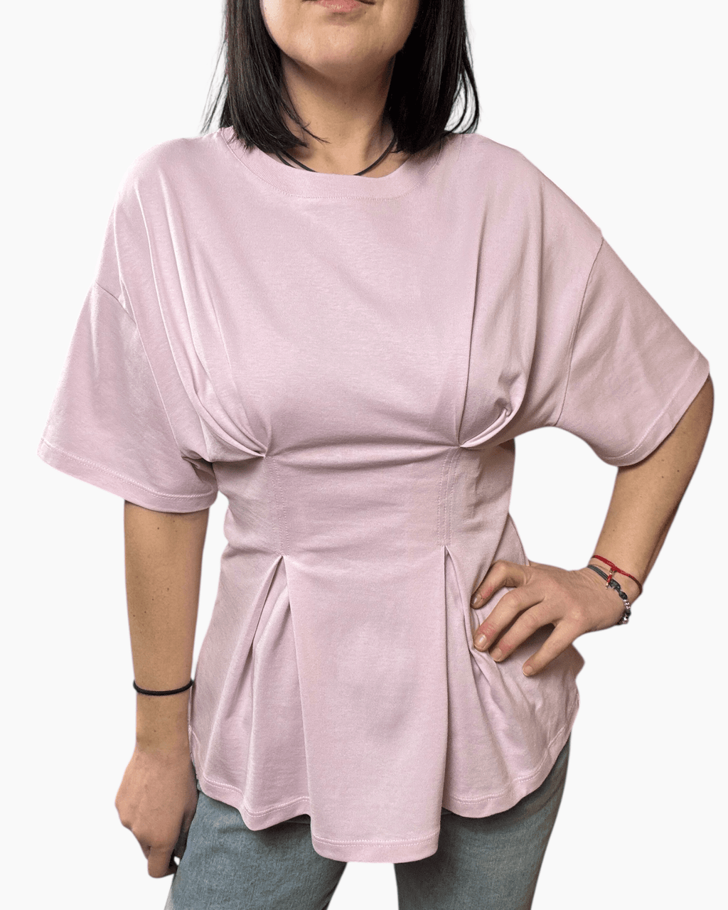 MAGLIETTA CON PINCES VICOLO - XE BLU ABBIGLIAMENTO