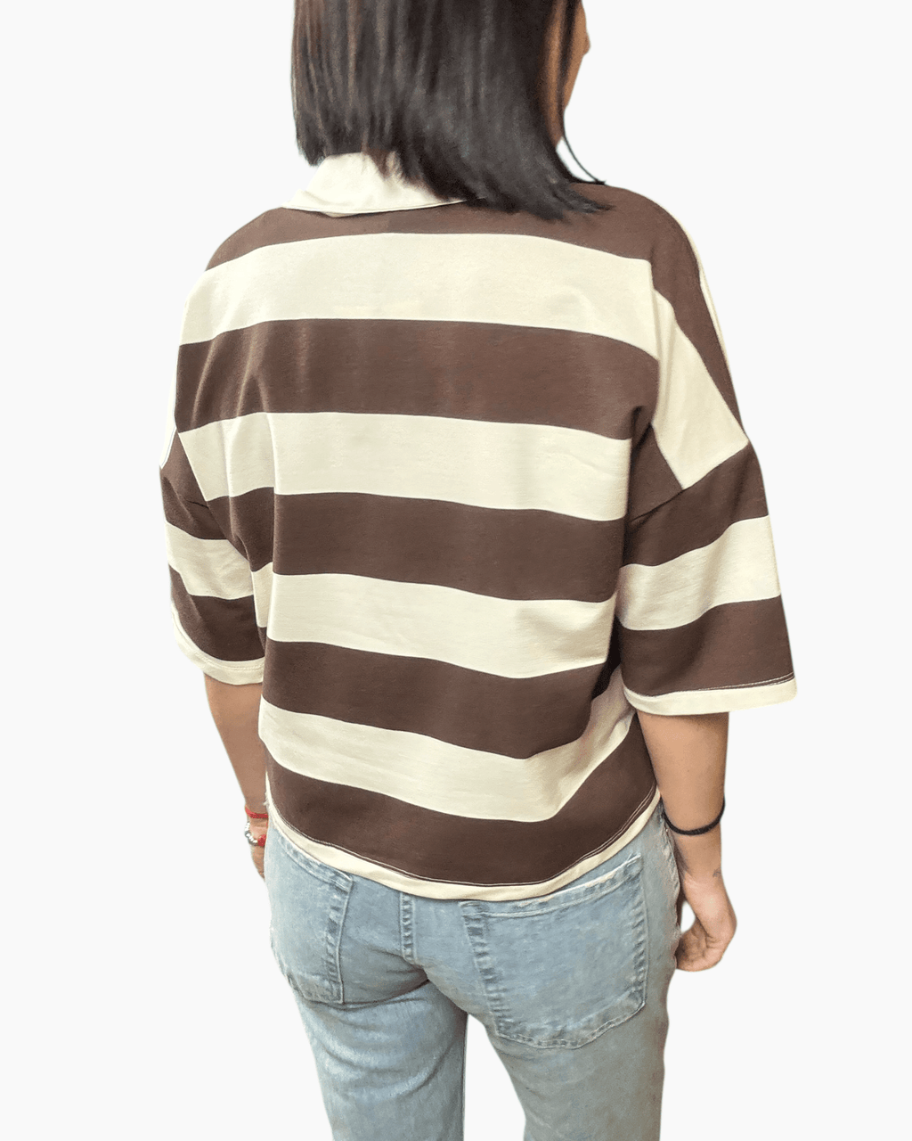 MAGLIETTA A RIGHE CON ALAMARI VICOLO - XE BLU ABBIGLIAMENTO