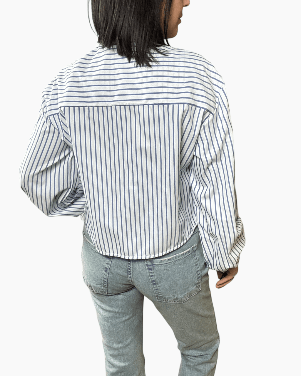 CAMICIA A RIGHE CON PASSAMANERIA DIXIE - XE BLU ABBIGLIAMENTO