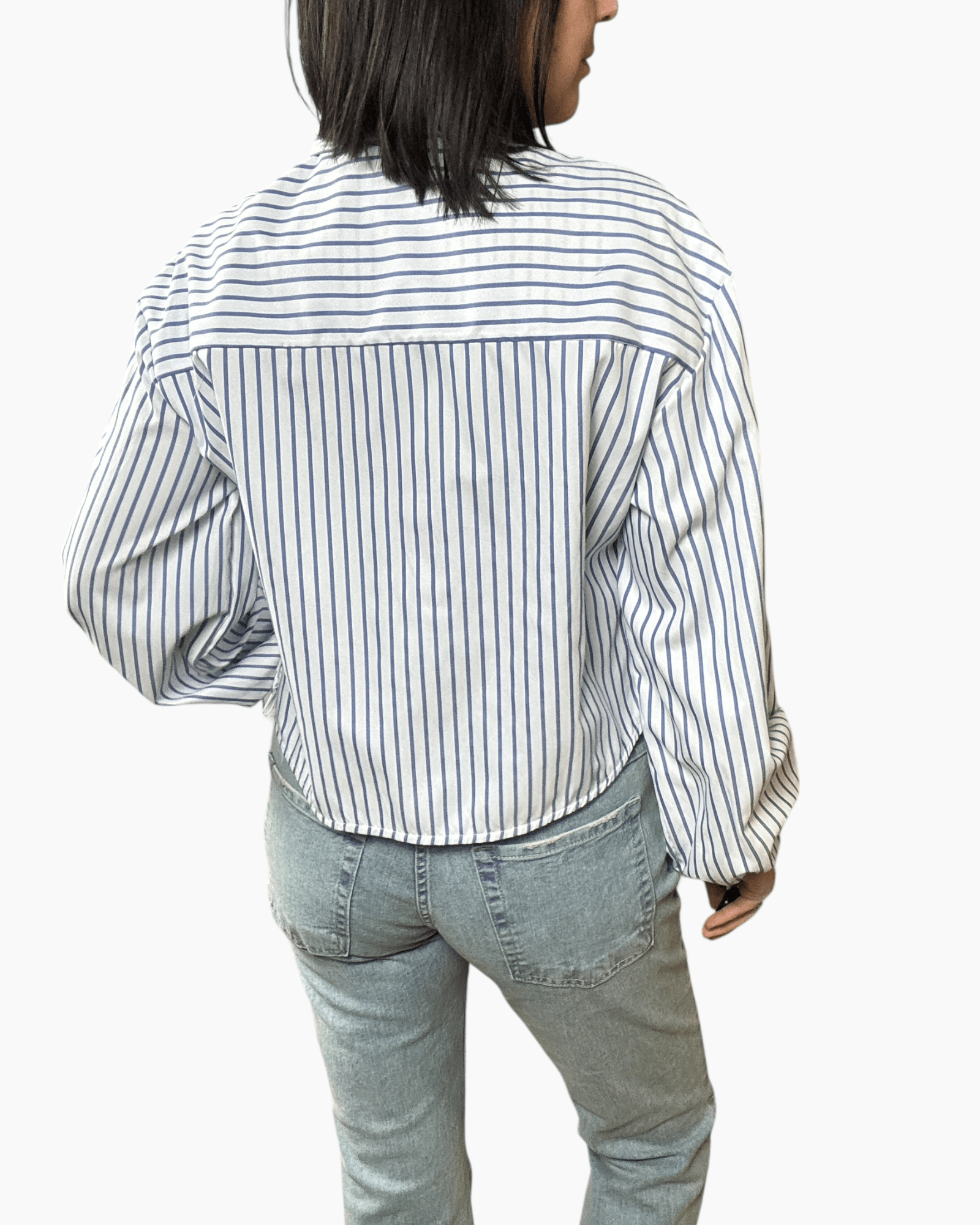 CAMICIA A RIGHE CON PASSAMANERIA DIXIE - XE BLU ABBIGLIAMENTO