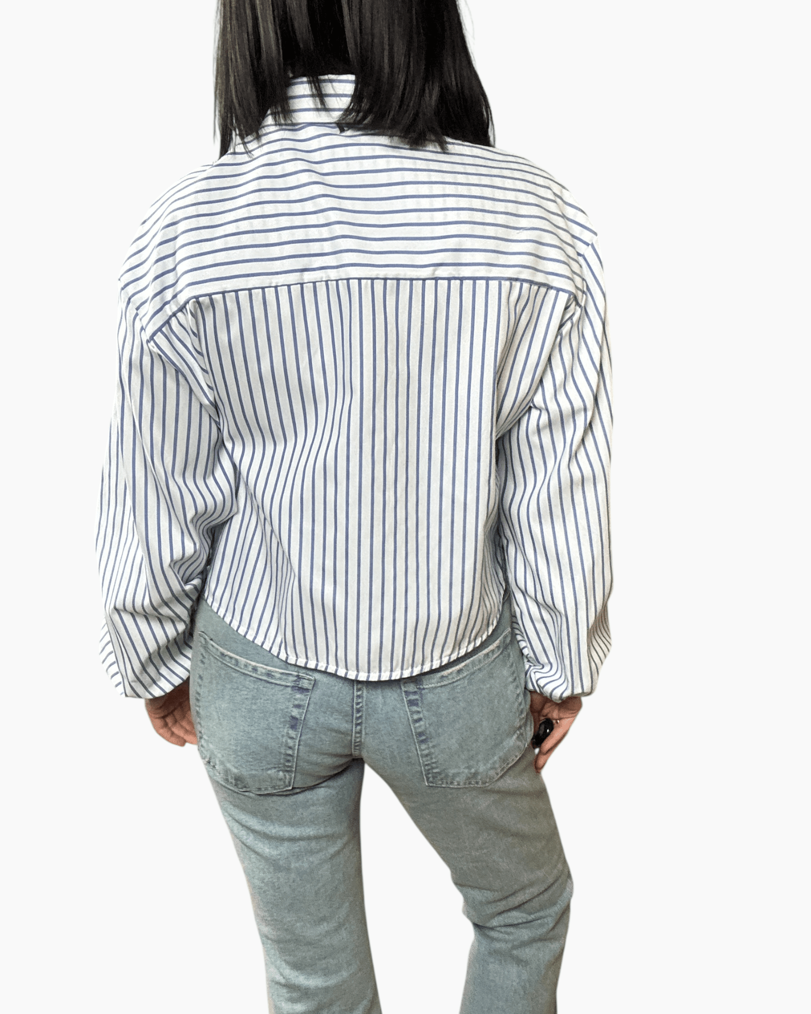 CAMICIA A RIGHE CON PASSAMANERIA DIXIE - XE BLU ABBIGLIAMENTO