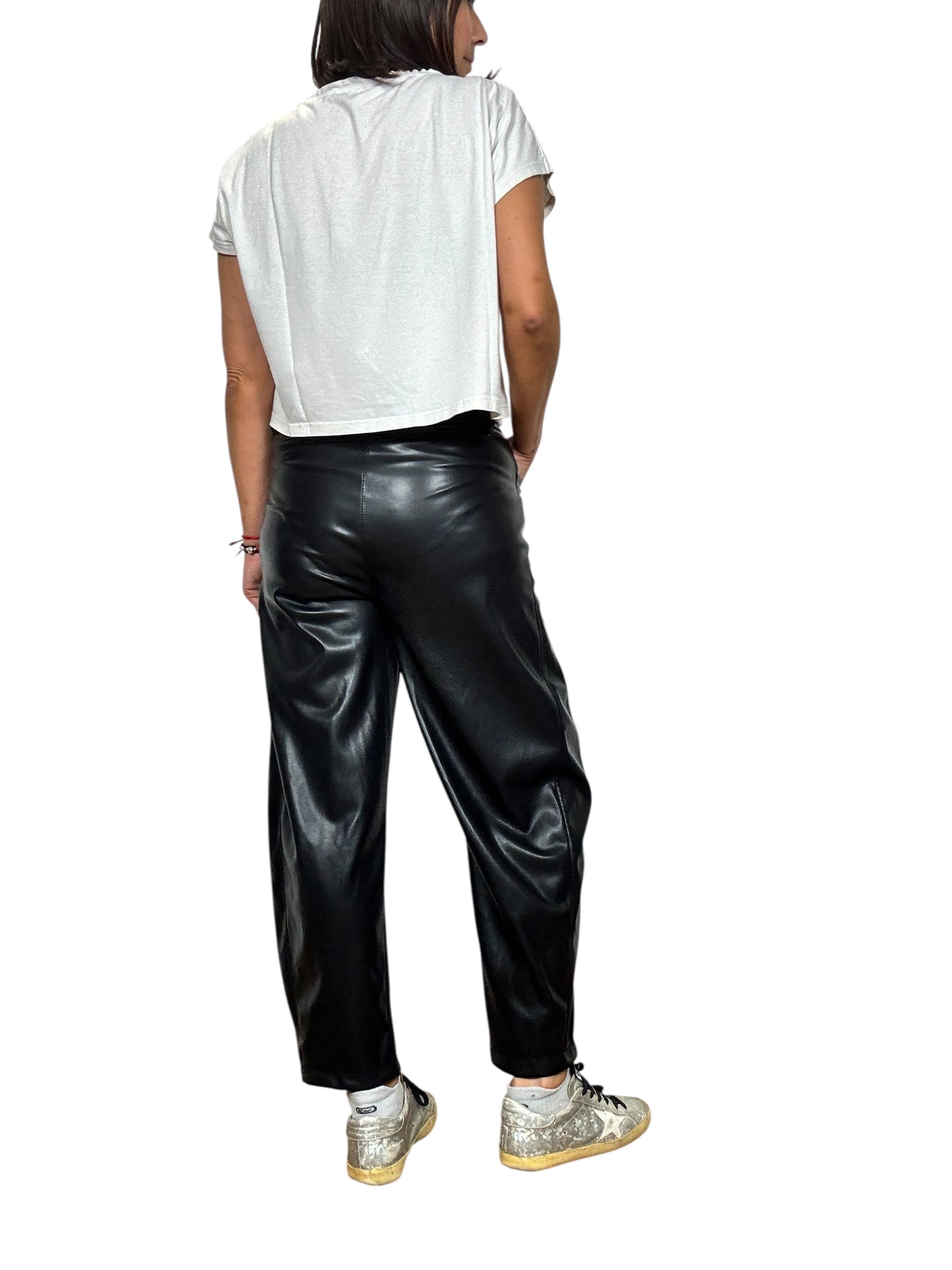 PANTALONE A UOVO IN ECOPELLE HAVEONE