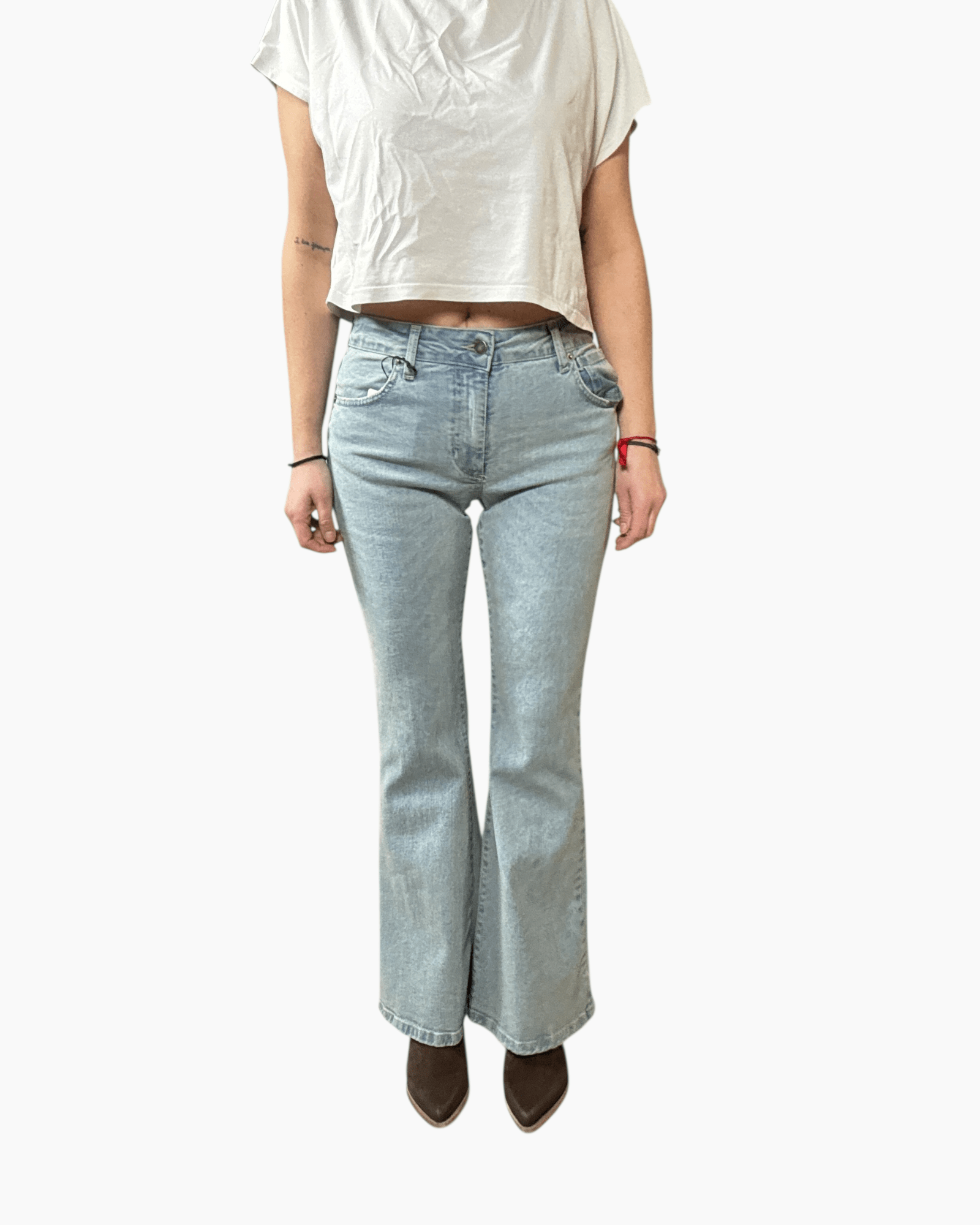 JEANS A ZAMPA TENSIONE IN - XE BLU ABBIGLIAMENTO