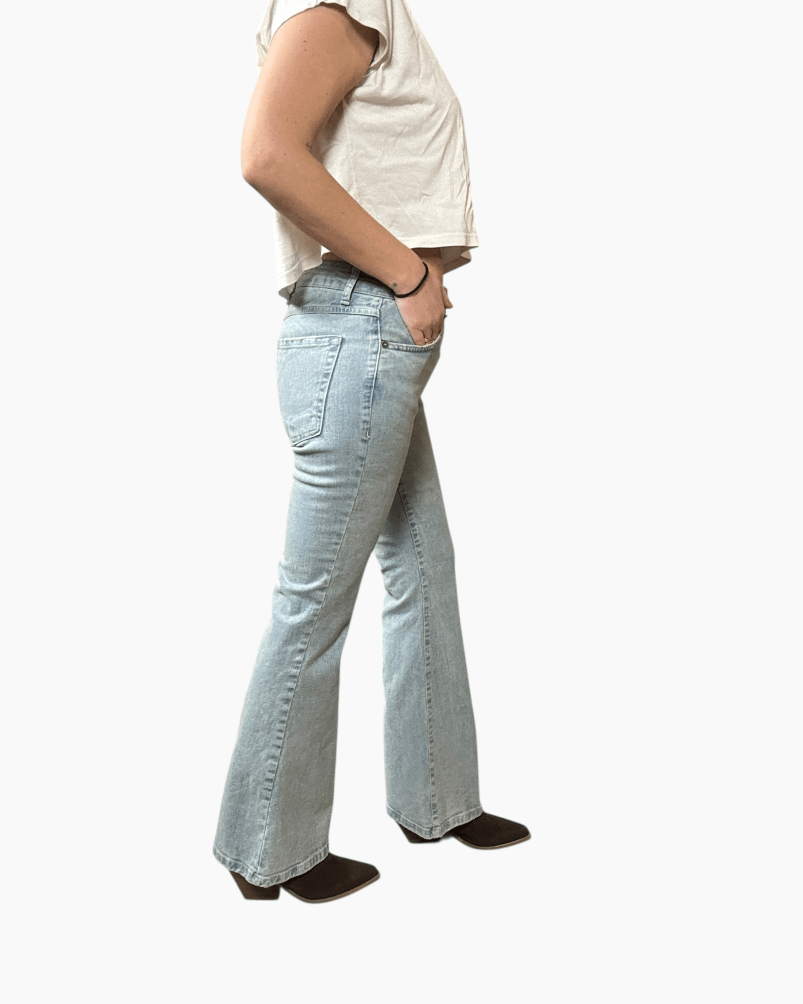 JEANS A ZAMPA TENSIONE IN - XE BLU ABBIGLIAMENTO