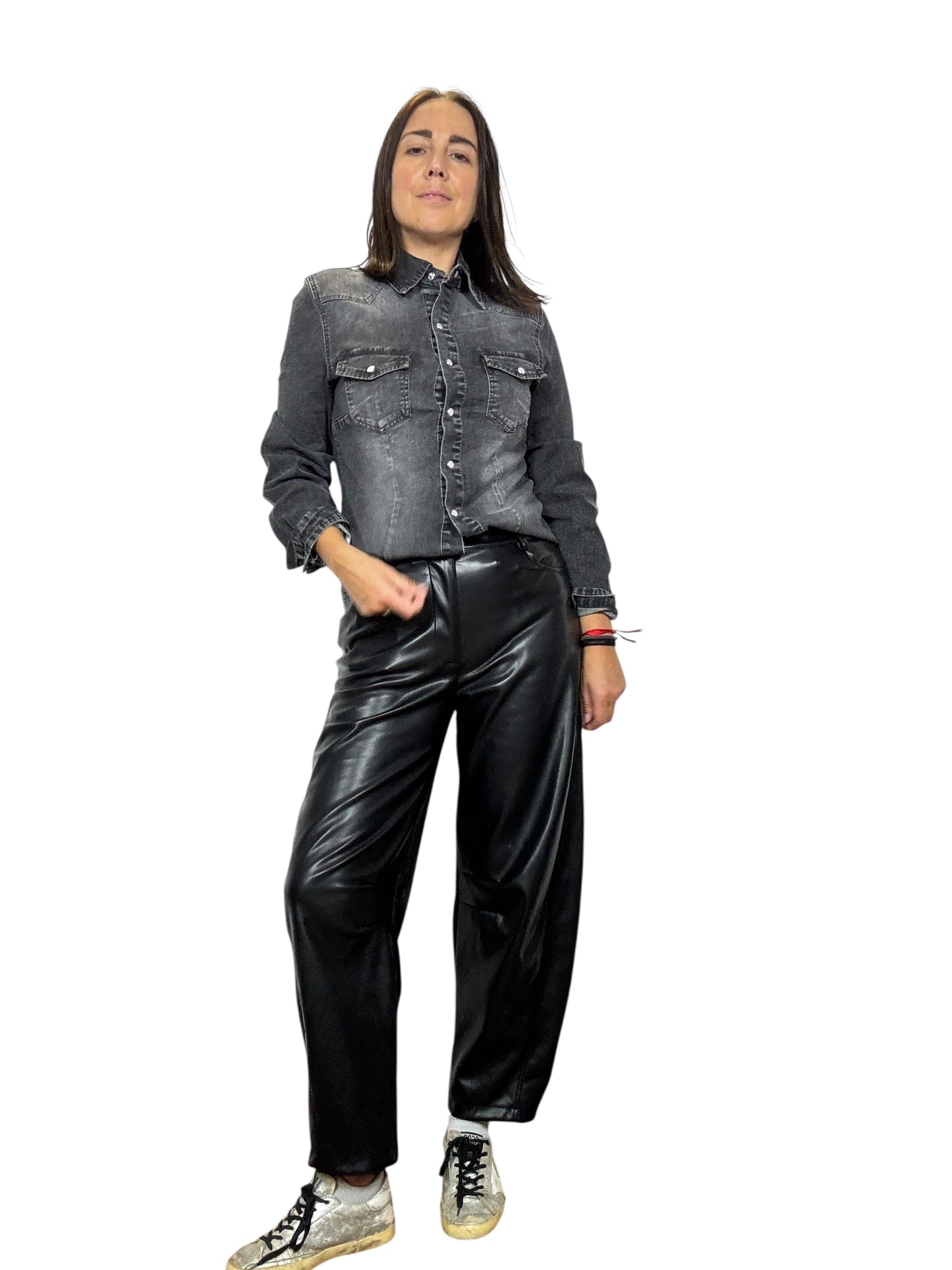 CAMICIA IN JEANS GRIGIO SUSY MIX