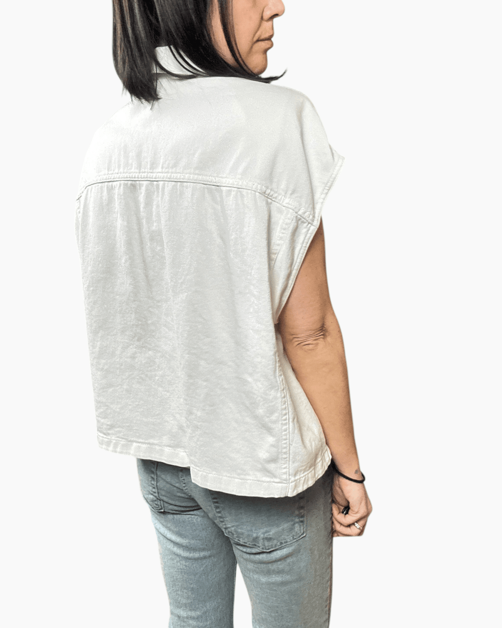 GILET IN JEANS SUSY MIX - XE BLU ABBIGLIAMENTO