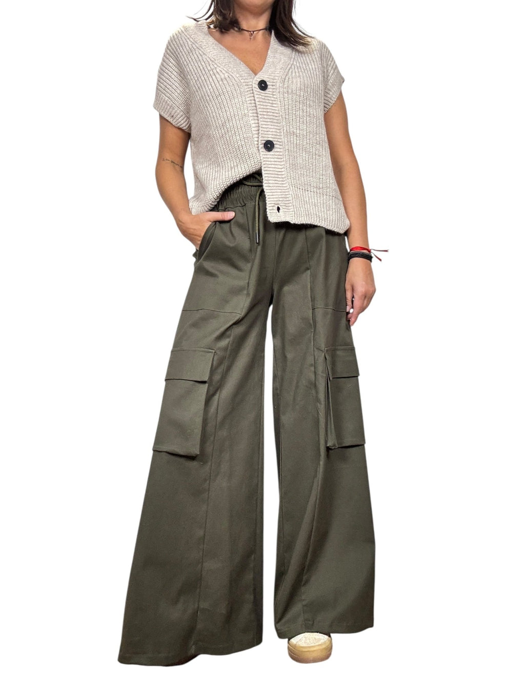 PANTALONE CARGO HAVEONE - XE BLU ABBIGLIAMENTO