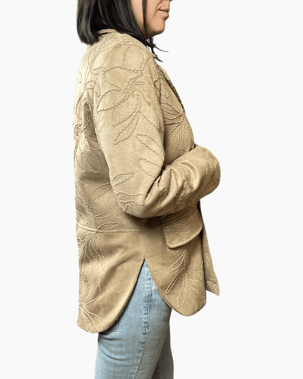 SPOLVERINO OPERATO IN SUEDE SUSY MIX - XE BLU ABBIGLIAMENTO