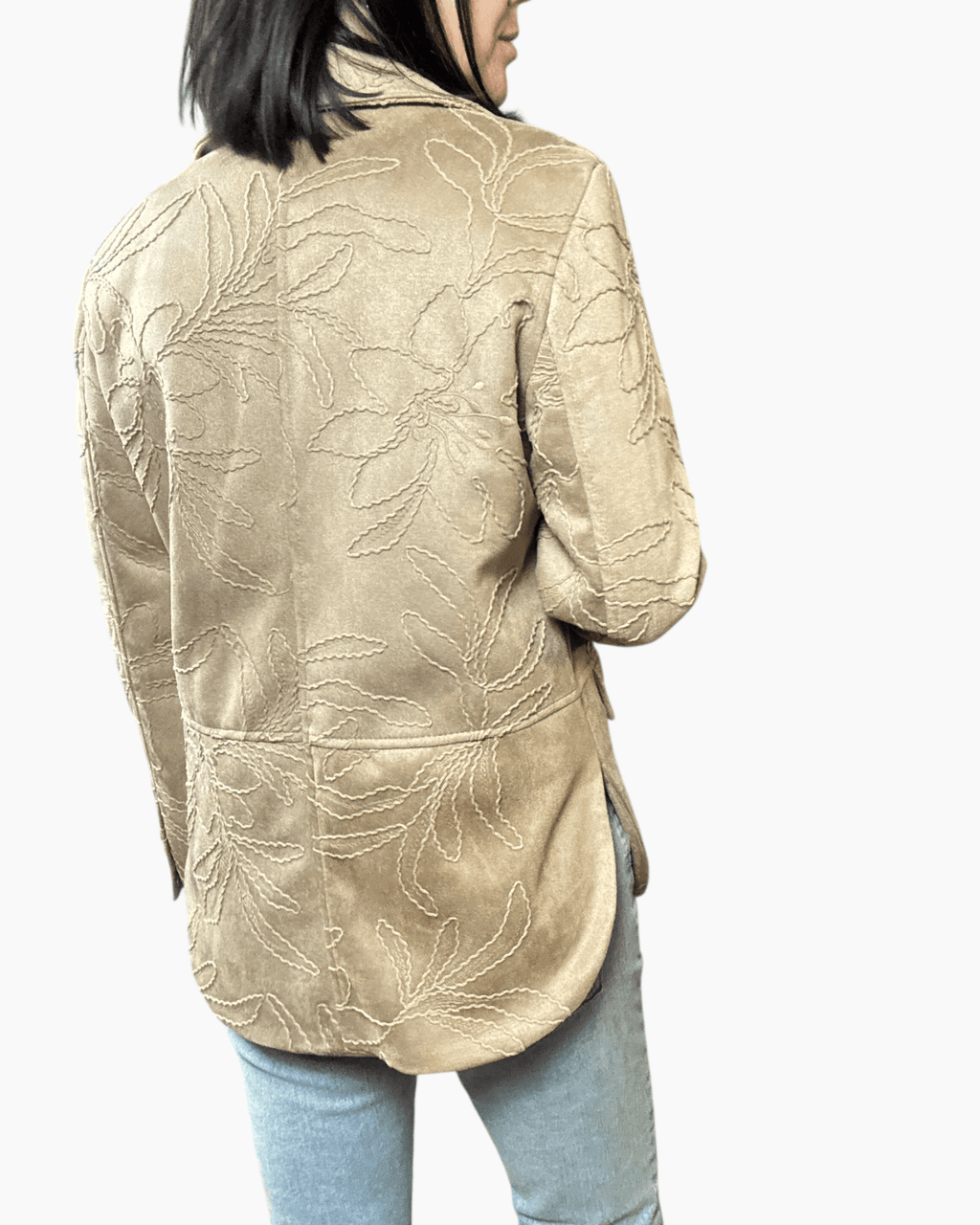 SPOLVERINO OPERATO IN SUEDE SUSY MIX - XE BLU ABBIGLIAMENTO
