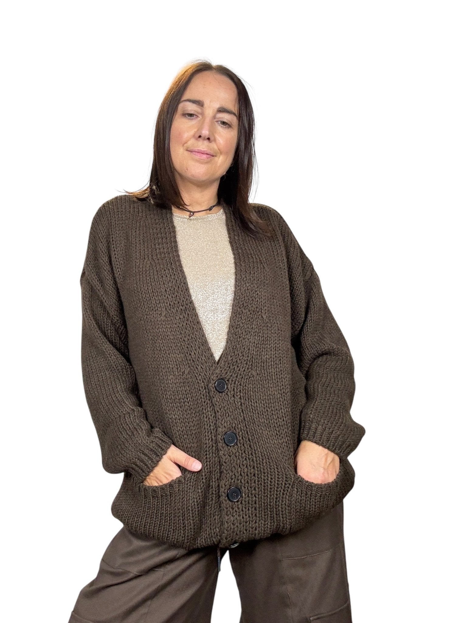 CARDIGAN CON BOTTONI VICOLO - XE BLU ABBIGLIAMENTO