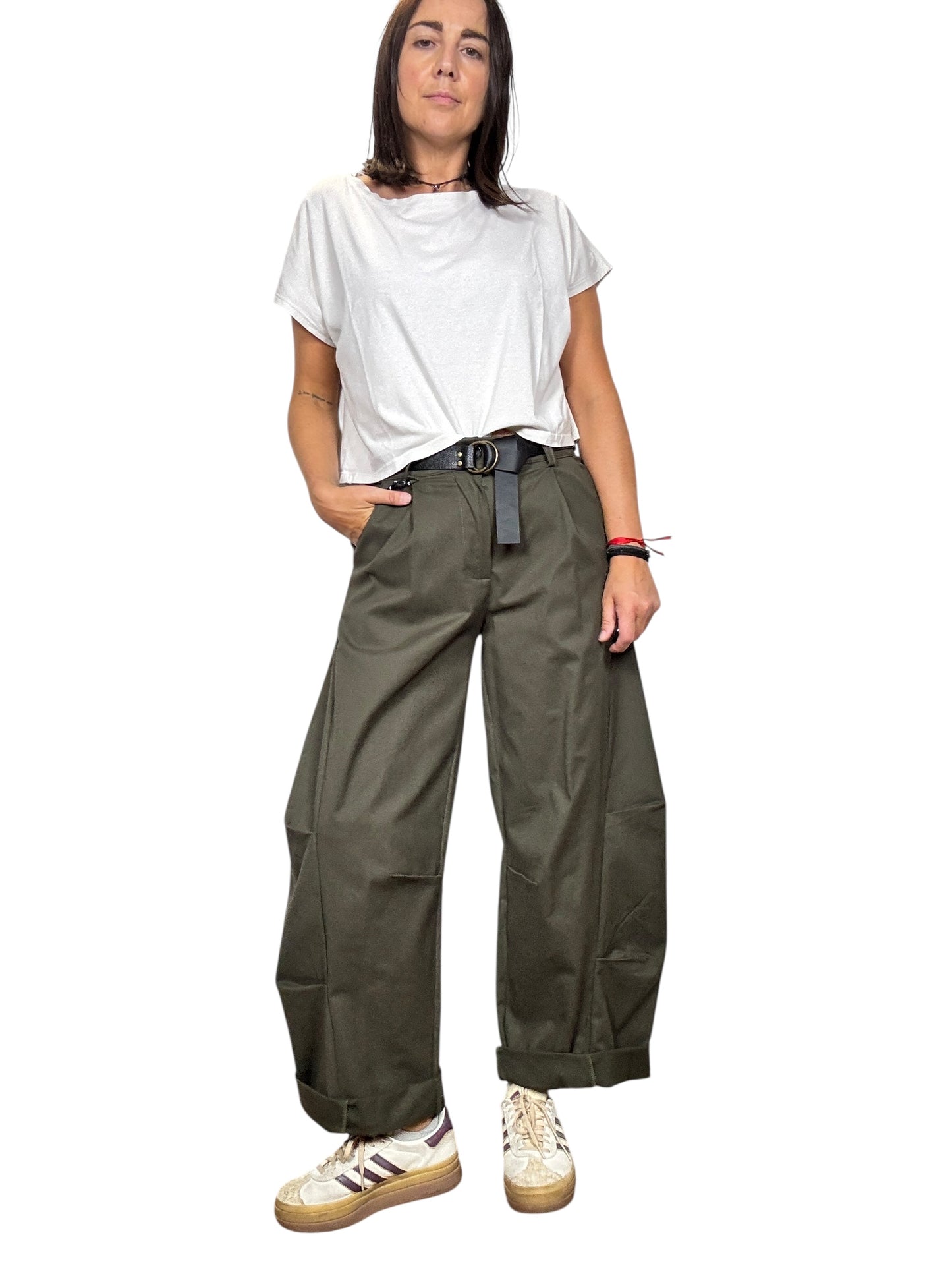 PANTALONE BALOON CON CUCITURE A VISTA HAVEONE