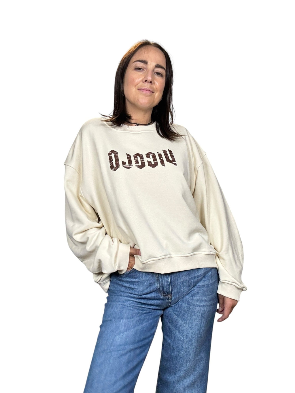 FELPA LOGO VICOLO - XE BLU ABBIGLIAMENTO