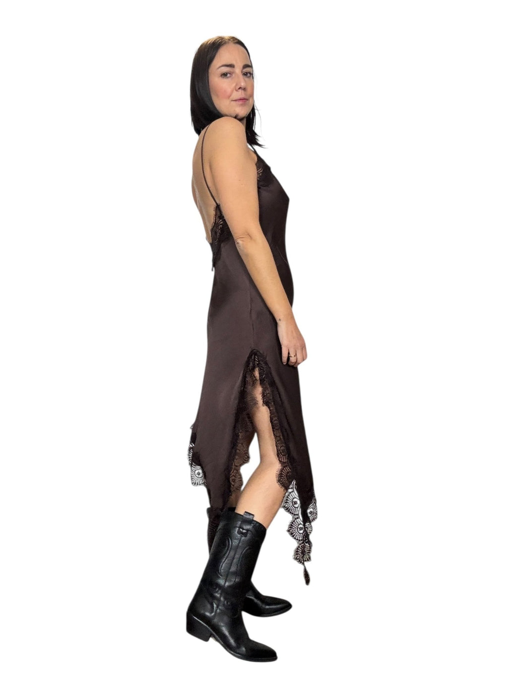 ABITO LINGERIE ASIMMETRICO LUNGO SUSY MIX - XE BLU ABBIGLIAMENTO